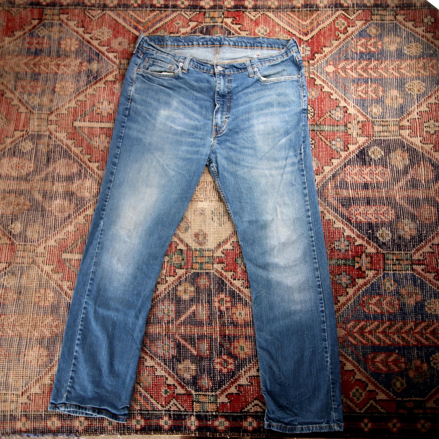 Levi's 513 W36 L28 Straight Leg Slim Fit Blue Denim Jeans