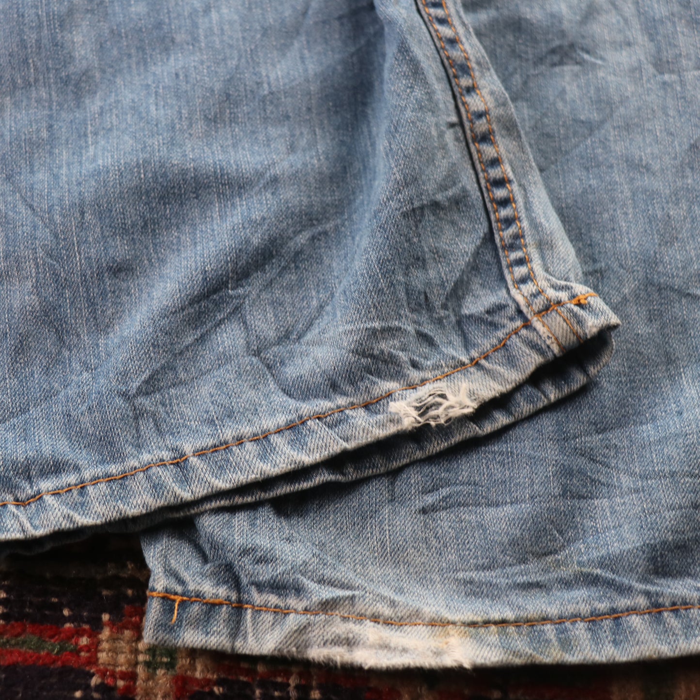 Levi's 505 Orange Tab W40 L31 Straight Leg Regular Fit Blue Denim Jeans