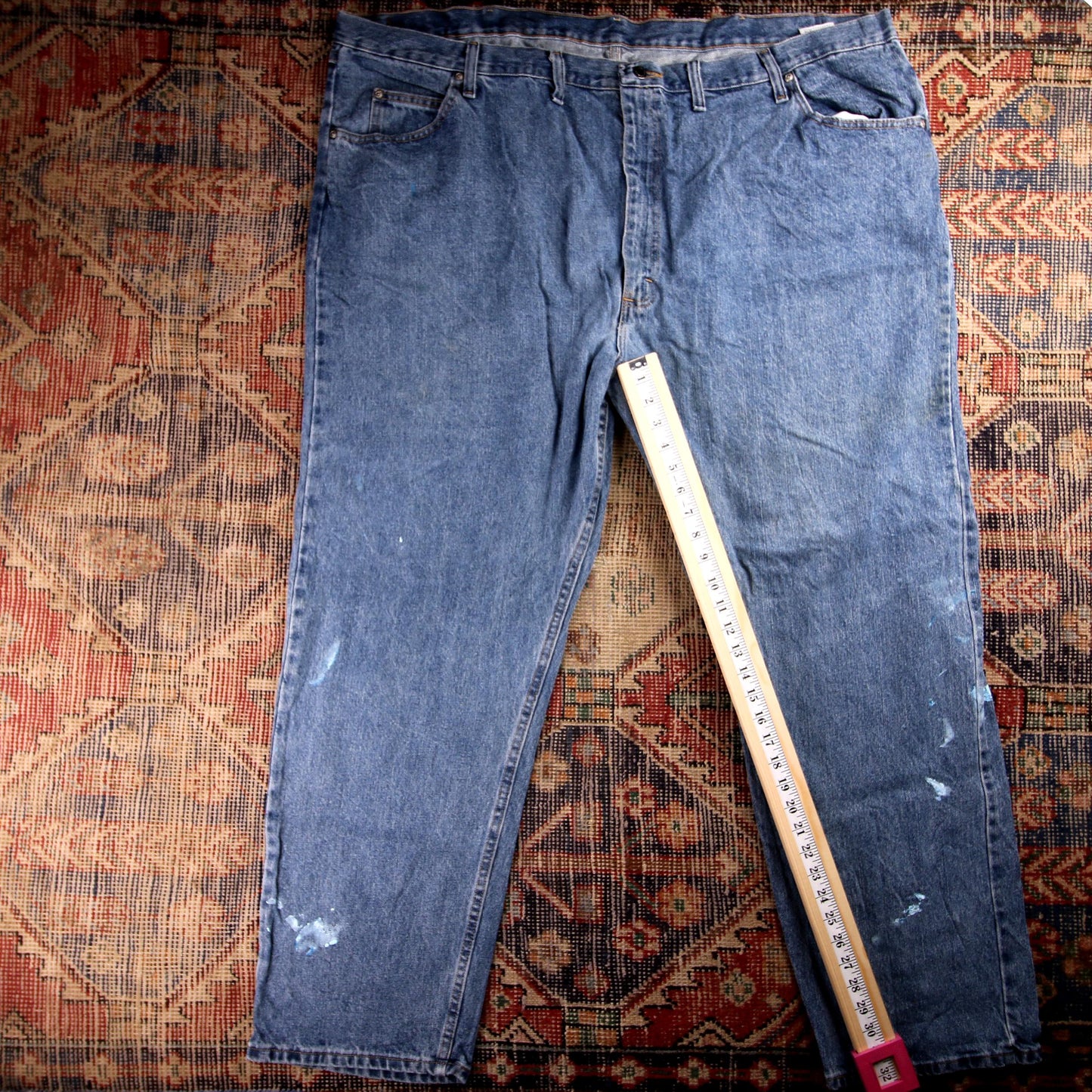 Wrangler W50 L32 Relaxed Blue Denim Jeans