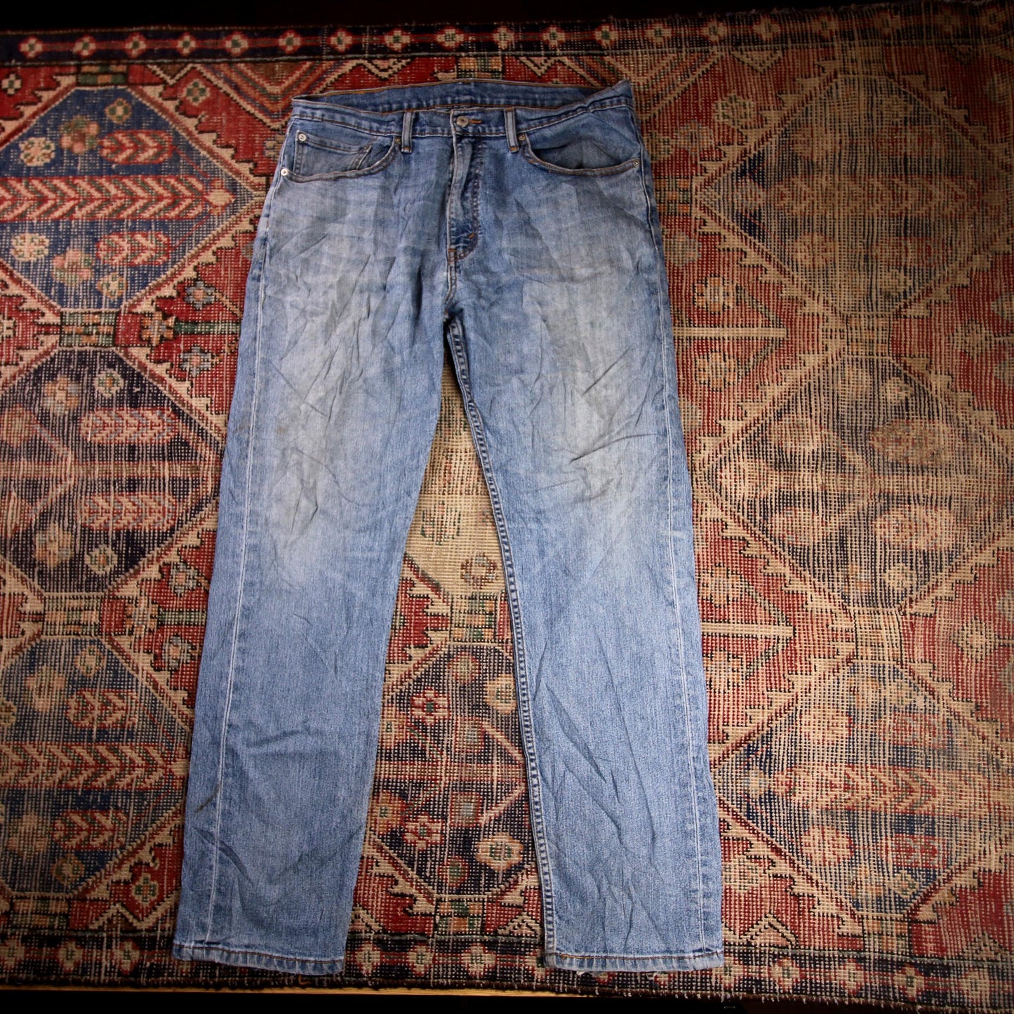 Levi's 505 W36 L31 Straight Leg Regular Fit Blue Denim Jeans