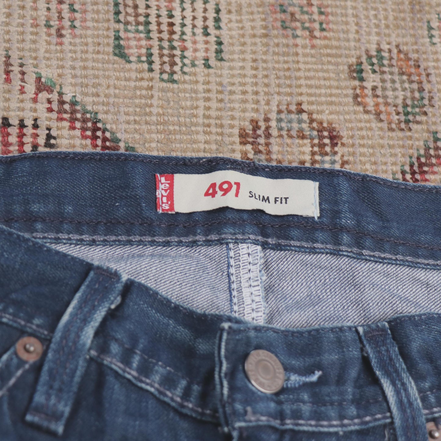 Levi's 491 W32 L27 Slim Fit Blue Denim Jeans
