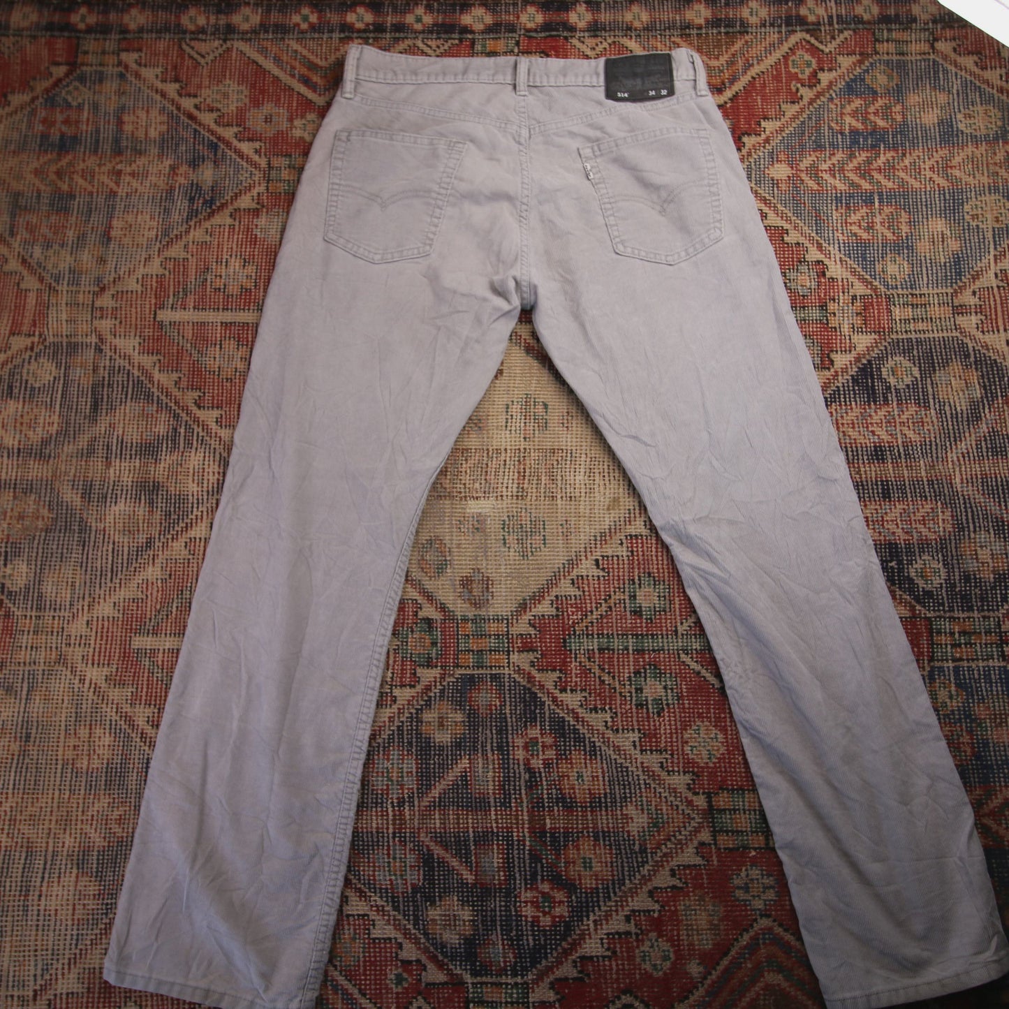 Levi's 514 W34 L30 Straight Leg Grey Corduroy Trousers