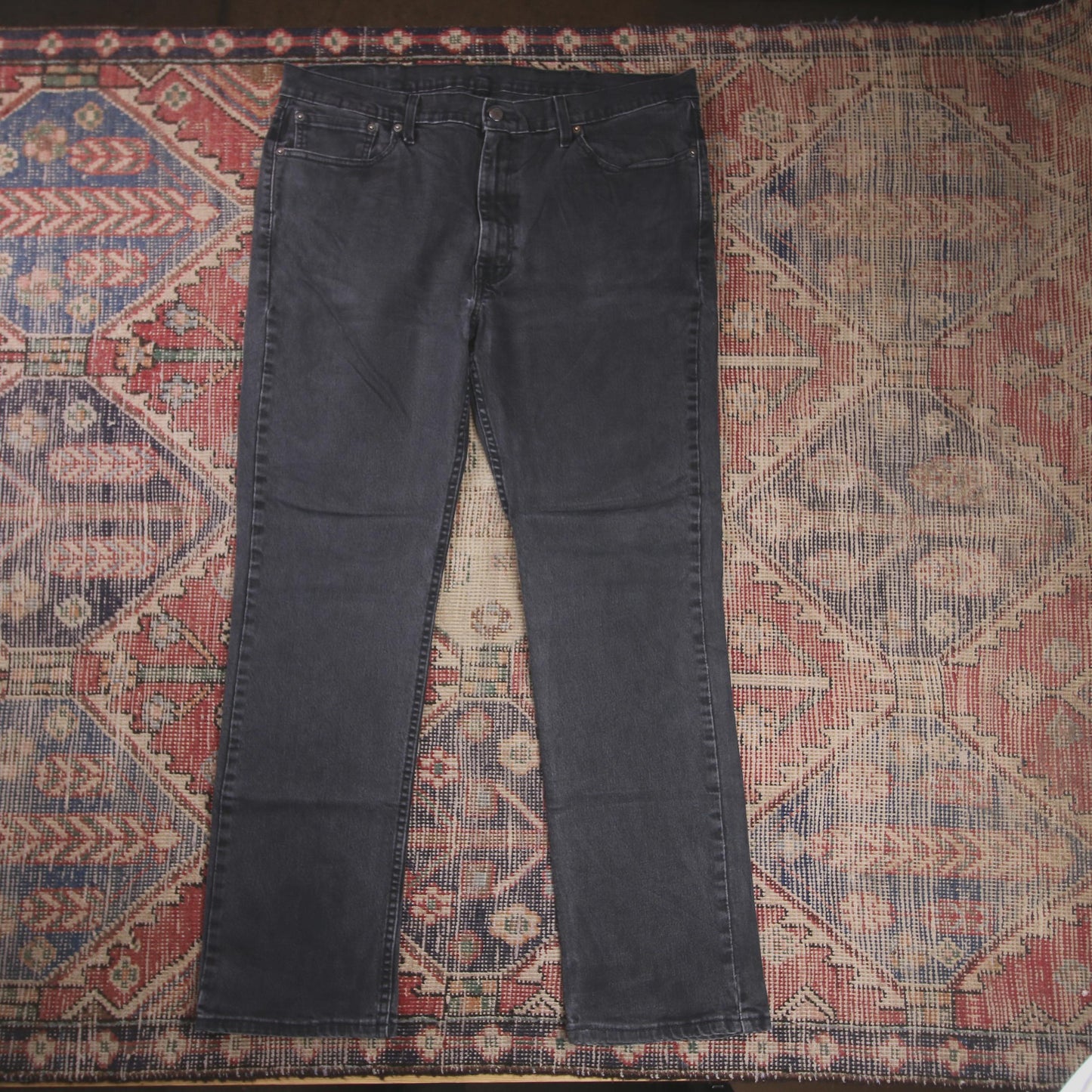 Levi's 514 W40 L31 Straight Leg Black Denim Jeans