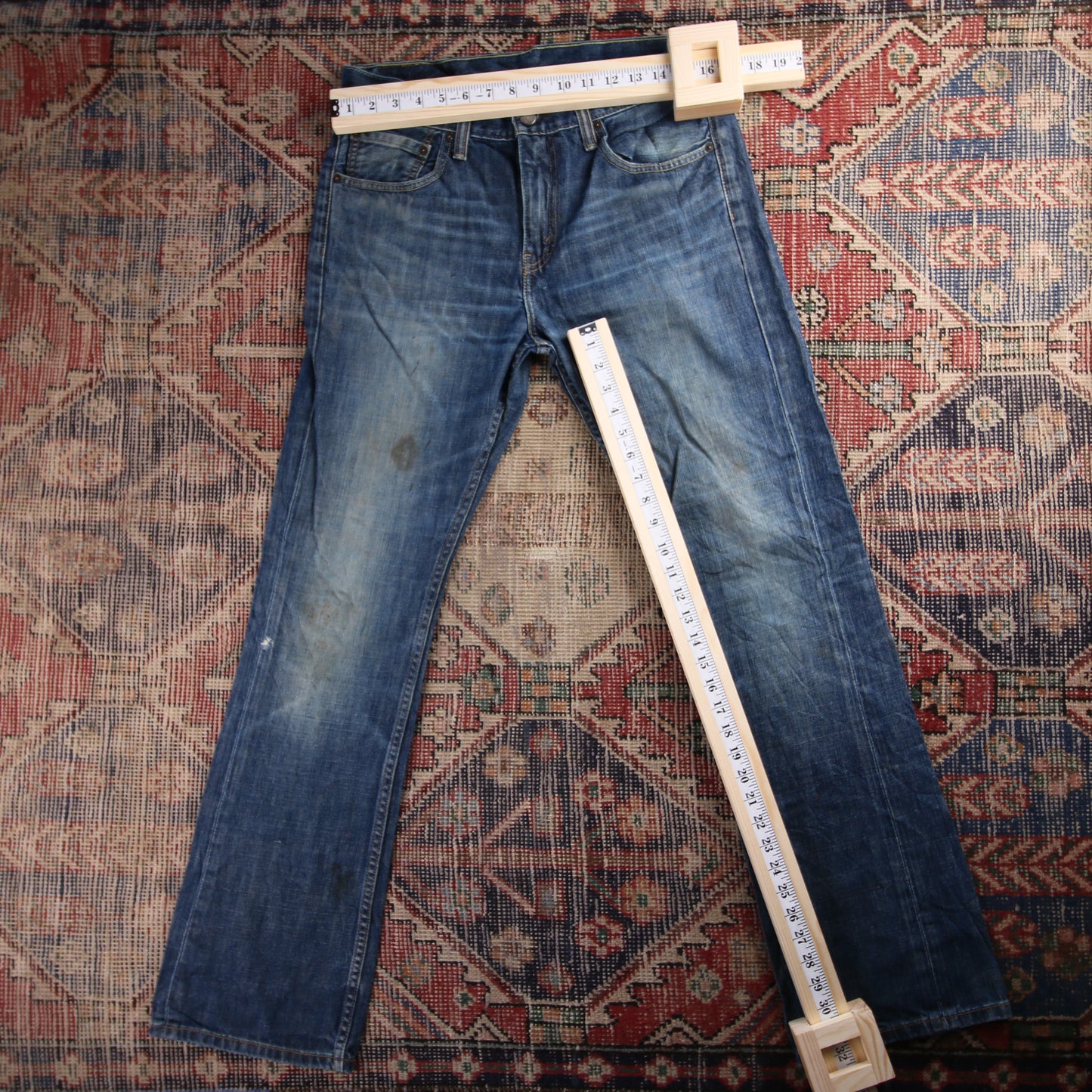 Levi's 527 Red Tab W32 L32 Bootcut Blue ** Denim Jeans