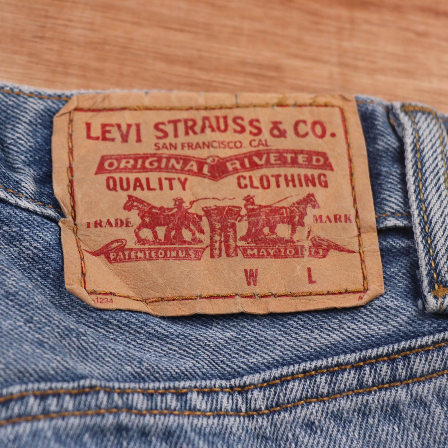 Levi's 501 Red Tab W34 L31 Original Fit Blue Denim Jeans