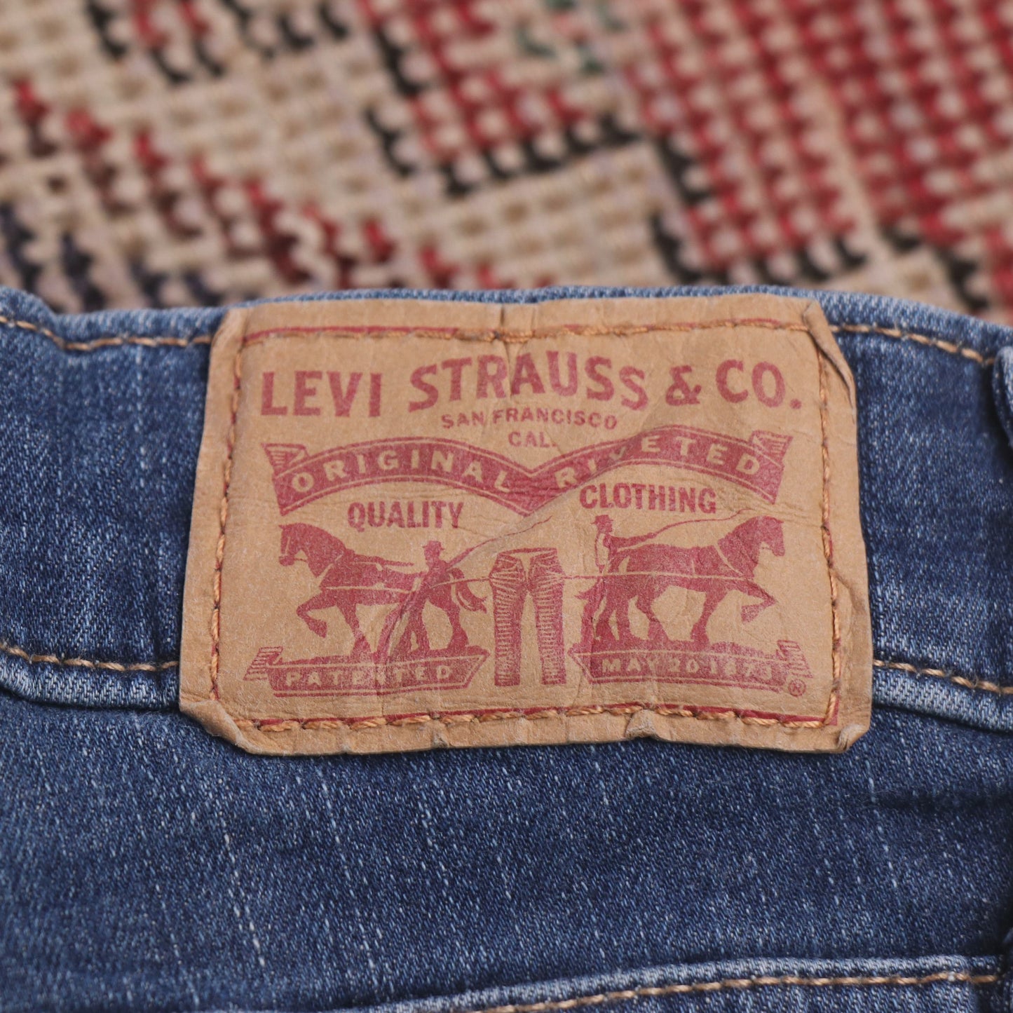 Levi's 720 W26 L26 Classic Ripped Style Blue Denim Jeans