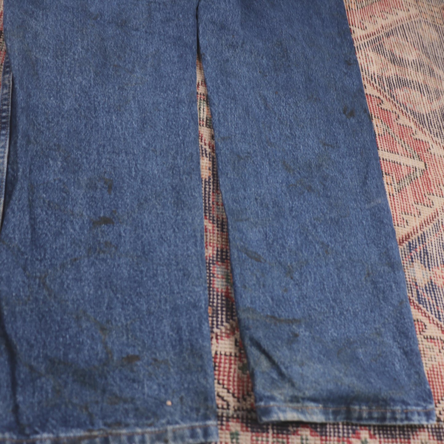 Wrangler W34 L30 Straight Leg Relaxed Fit Blue Denim Jeans
