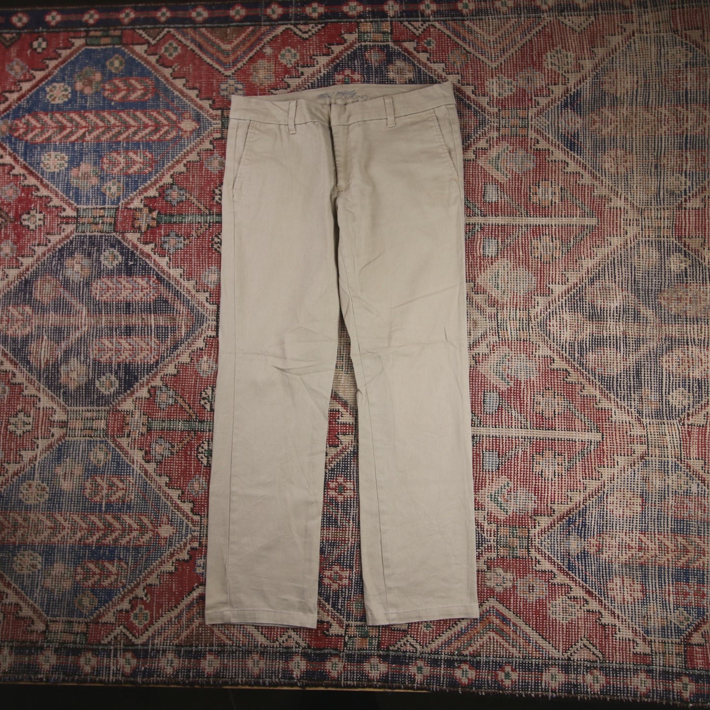 Dickies W30 L27 Straight Leg Beige Cotton Blend Trousers