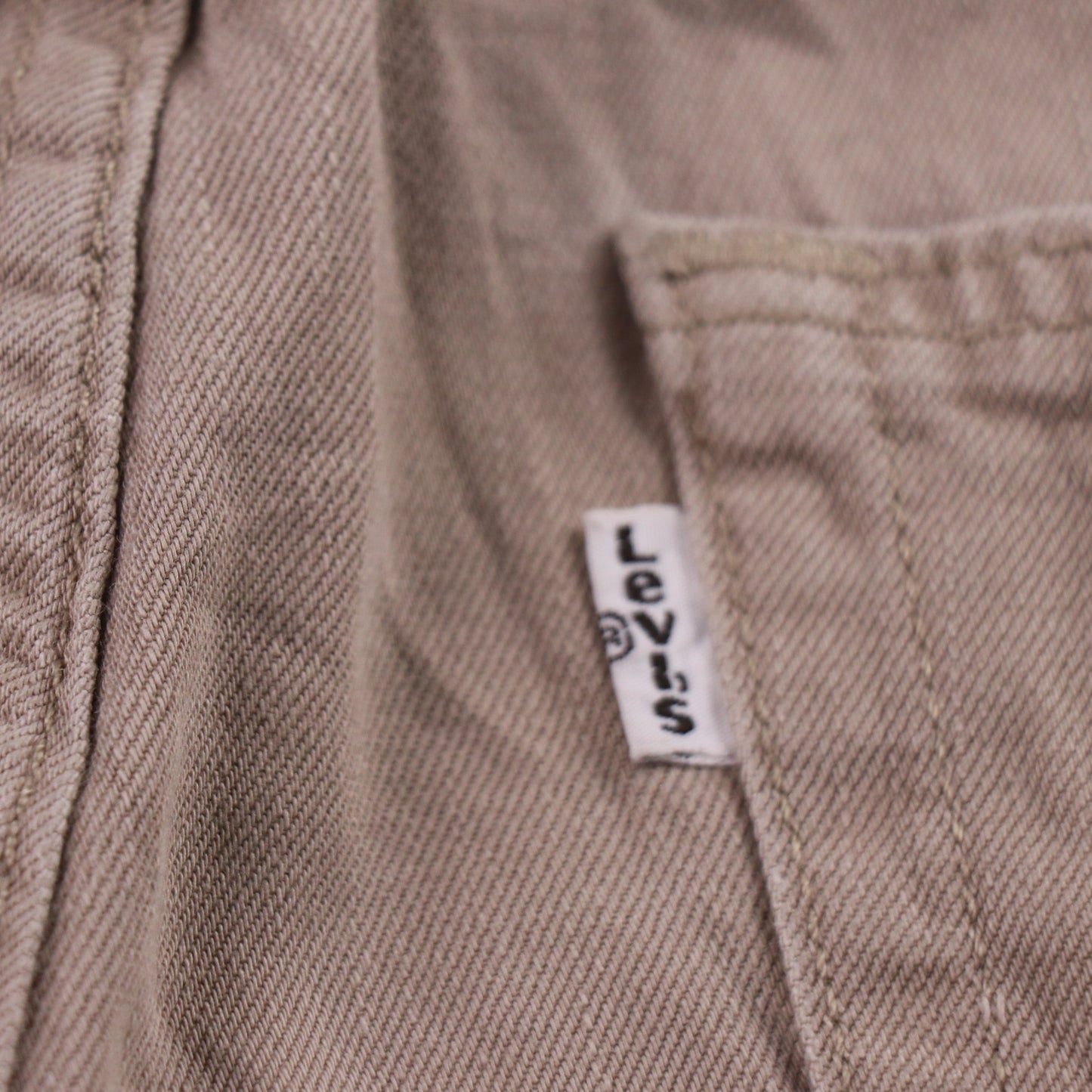 Levi's 505 W38 L28 Straight Leg Regular Fit Beige Denim Jeans