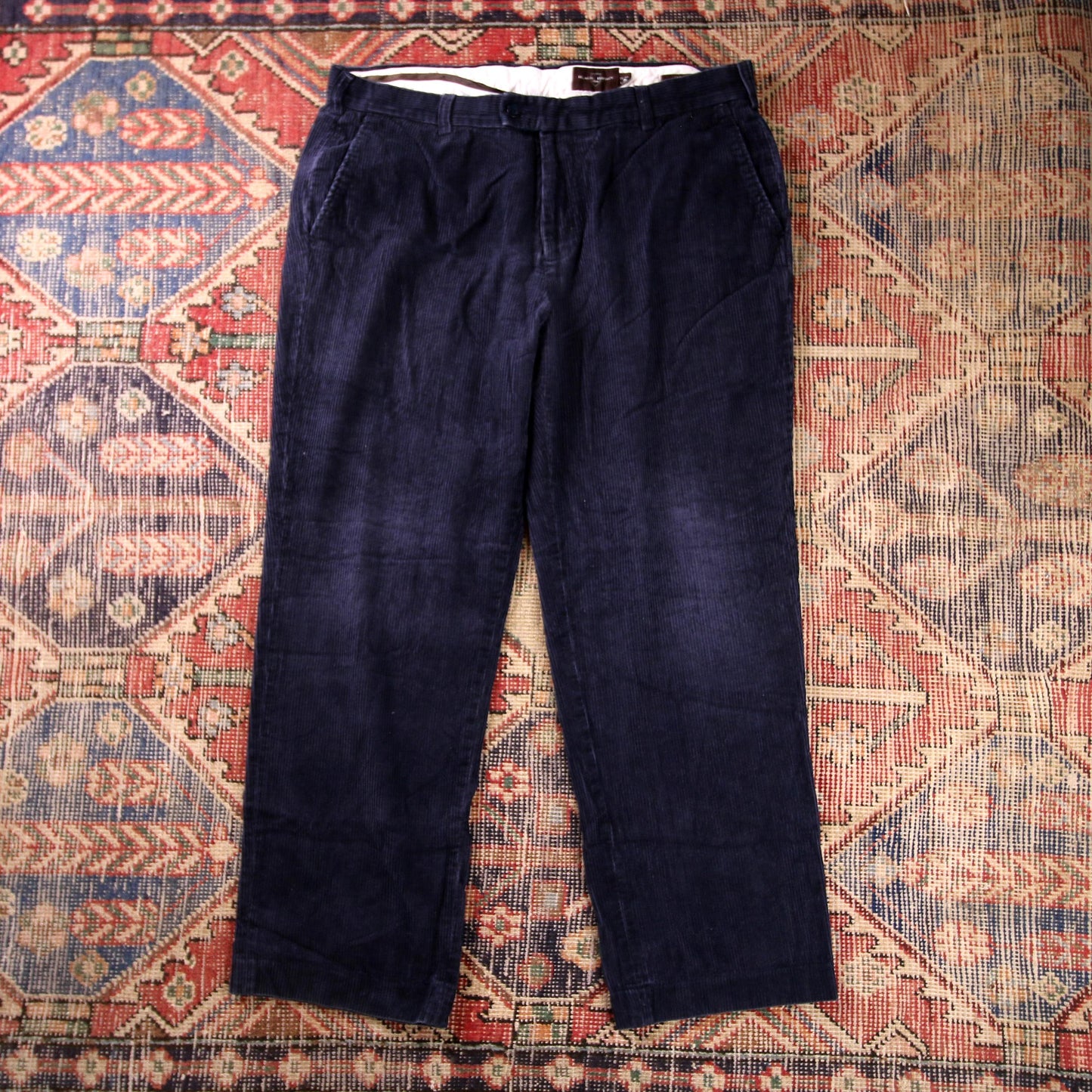 Unbranded W36 L28 Straight Leg Blue Corduroy Trousers