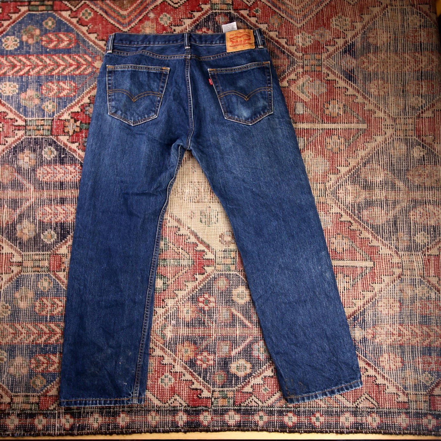 Levi's 505 W36 L28 Straight Leg Regular Fit Blue Denim Jeans