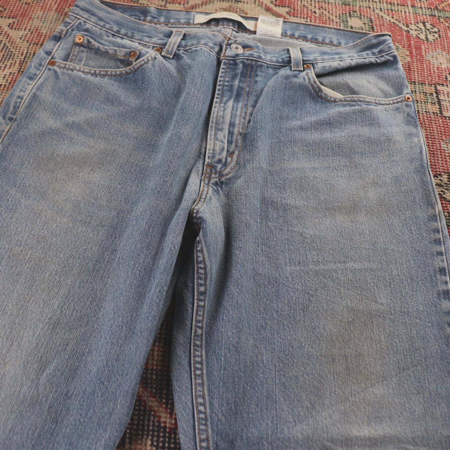 Levi's 505 Red Tab W28 L29 Straight Leg Regular Fit Blue Denim Jeans