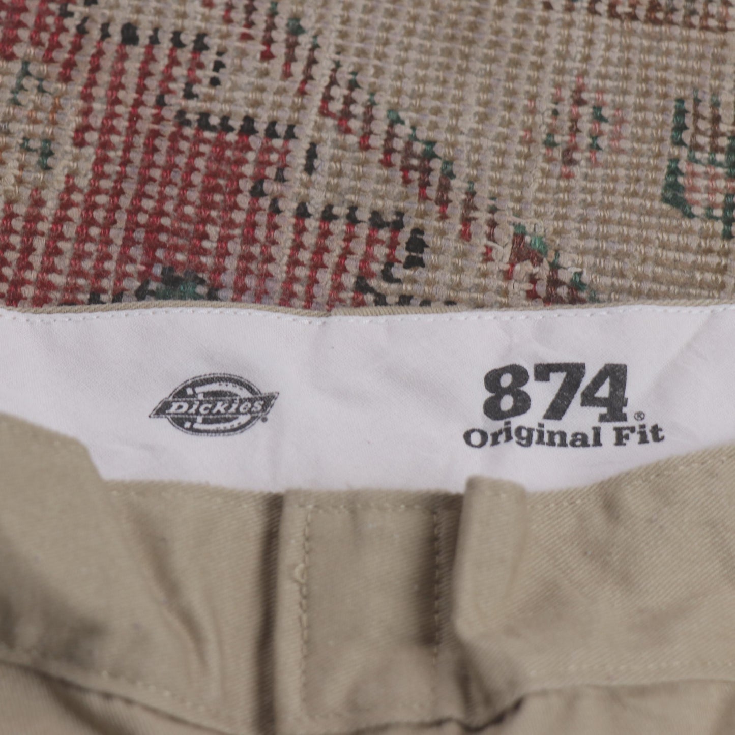 Dickies 874 W40 L29 Straight Leg Beige Cotton Blend Trousers