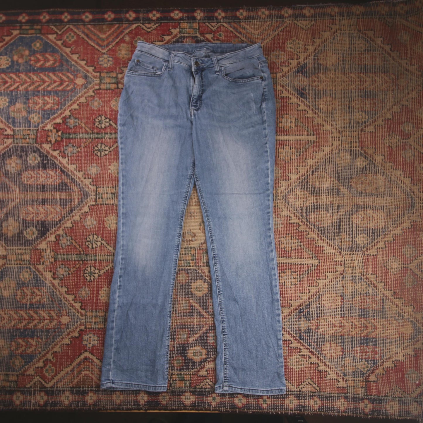 Lee W32 L30 Straight Leg Relaxed Fit Blue Denim Jeans