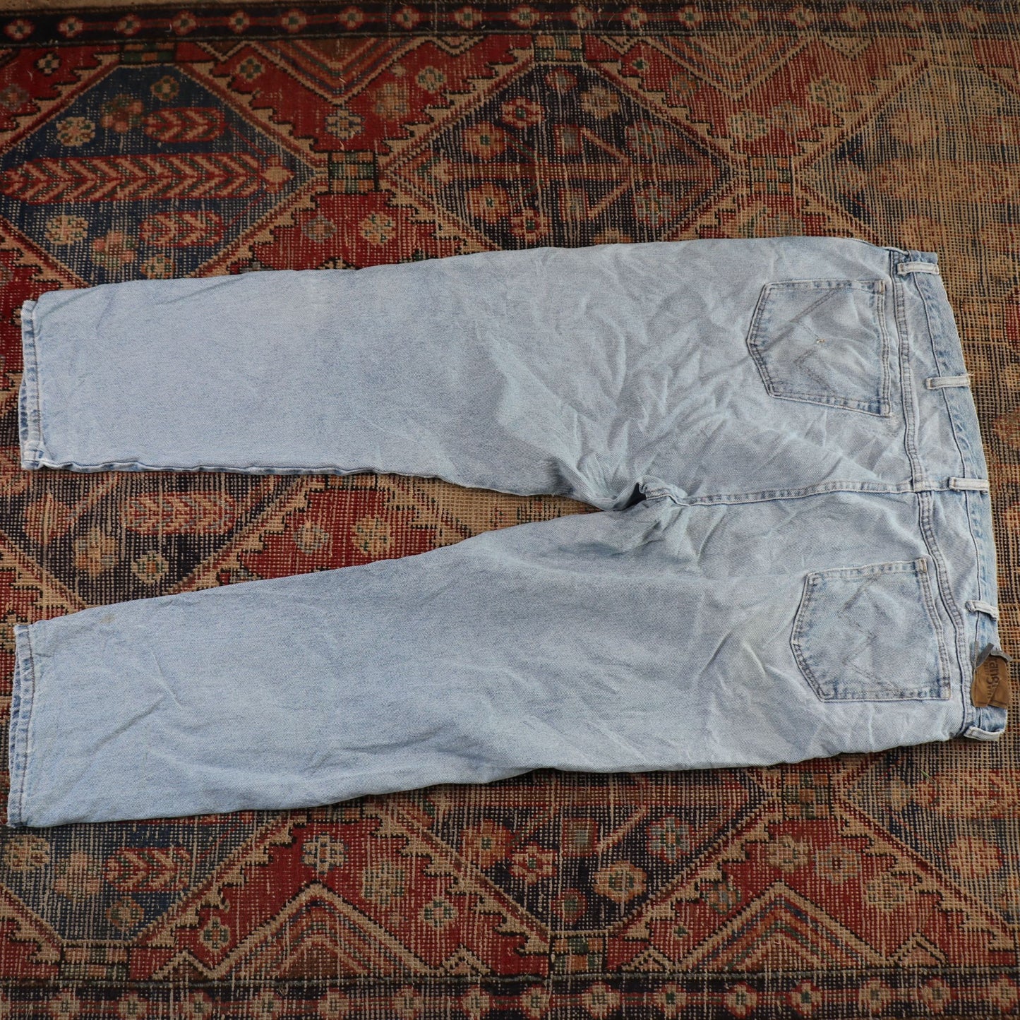 Wrangler W46 L29 Straight Leg Blue Denim Jeans