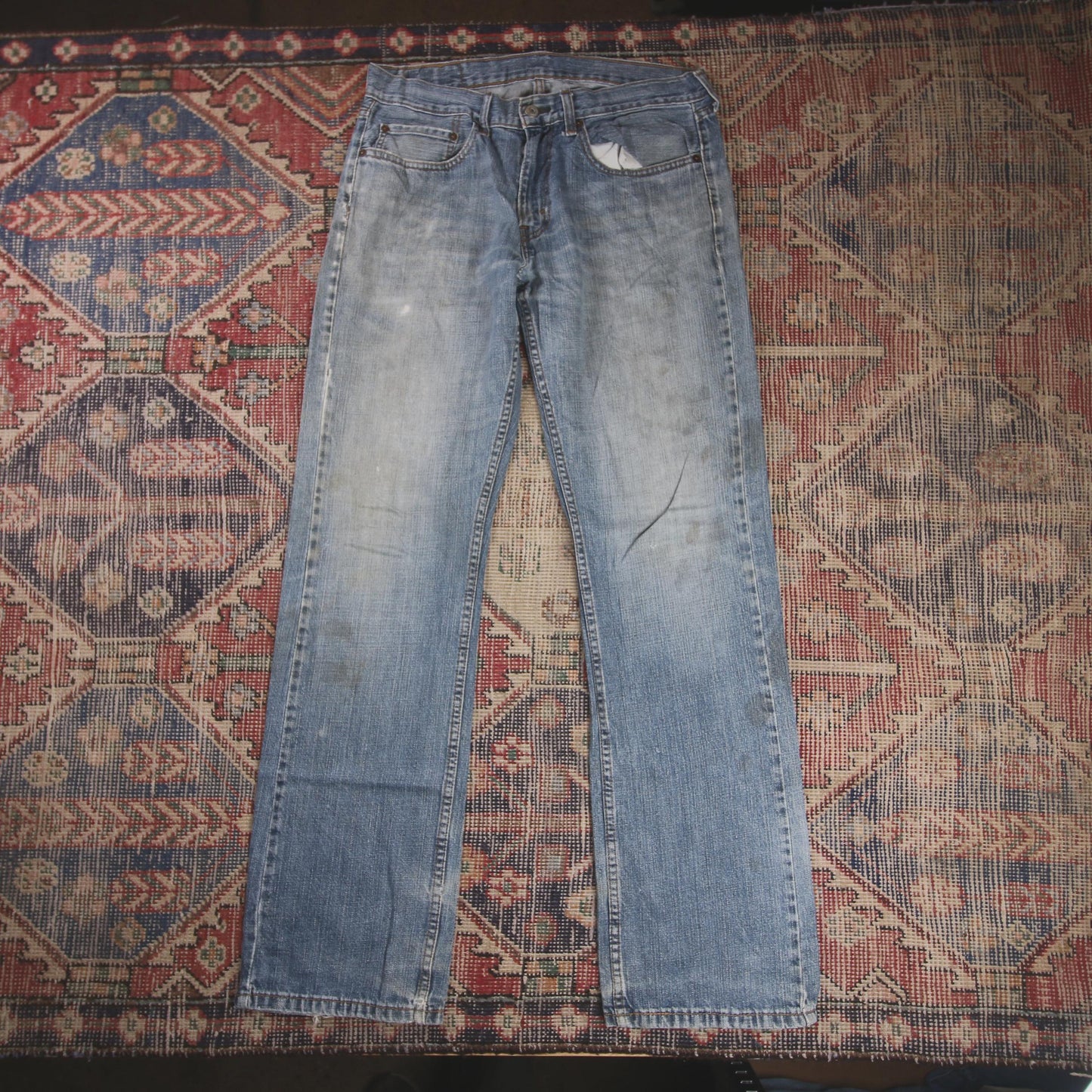 Levi's 559 W34 L33 Straight Leg Relaxed Fit Blue Denim Jeans