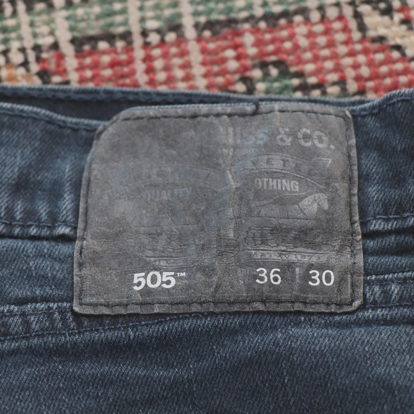 Levi's 505 Red Tab W32 L29 Straight Leg Regular Fit Blue Denim Jeans
