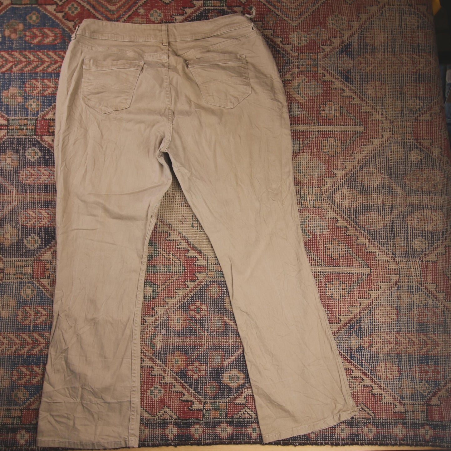 Lee W38 L29 Straight Leg Regular Fit Beige Denim Trousers