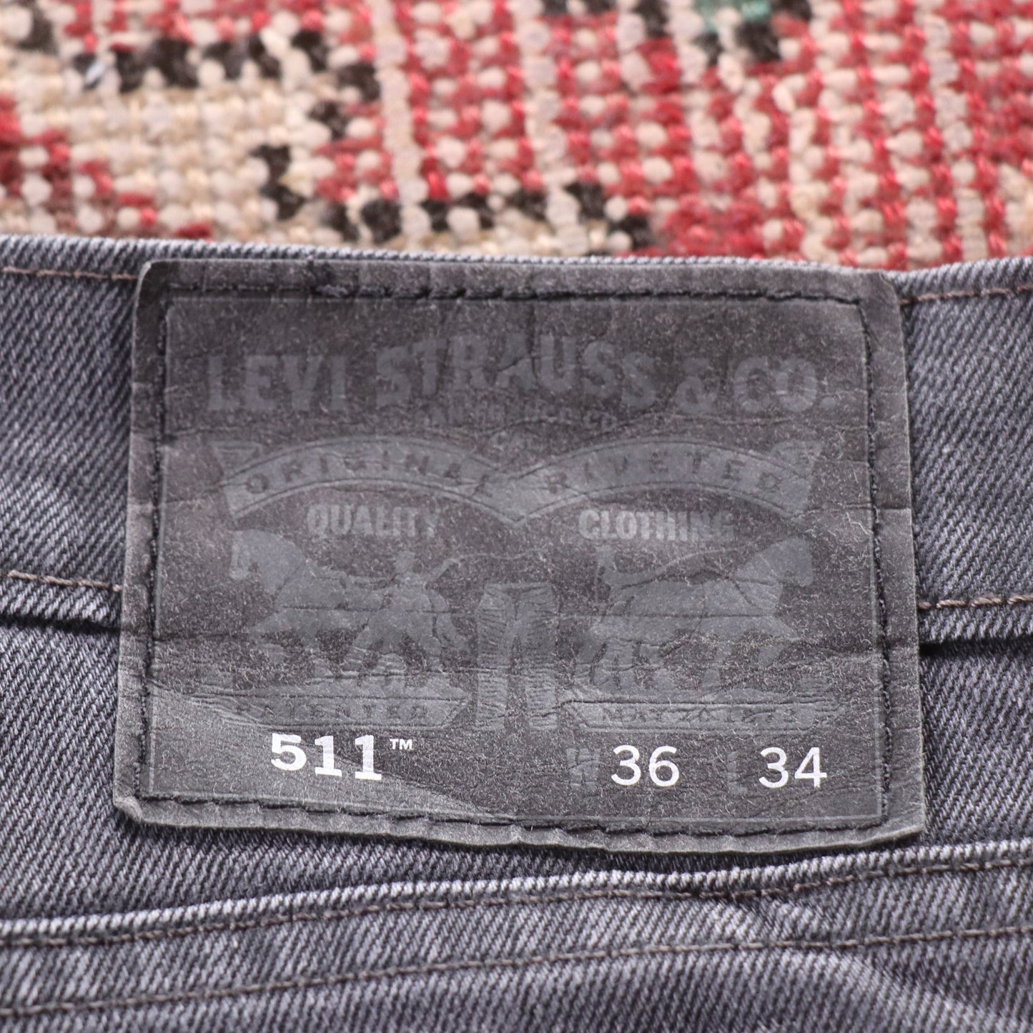 Levi's 511 Red Tab W36 L32 Slim Fit Grey Denim Jeans