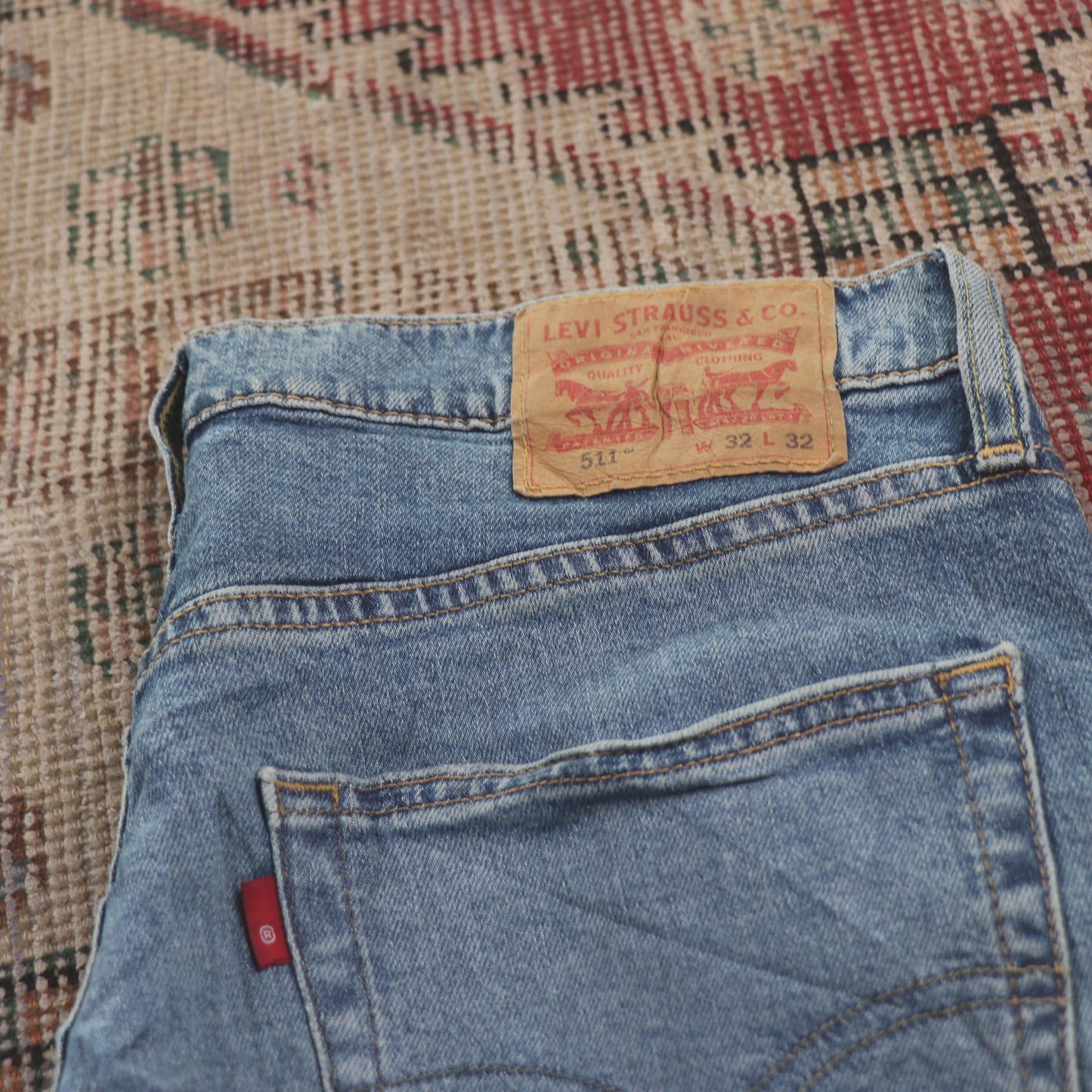Levi's 511 W34 L28 Slim Fit Blue Denim Jeans