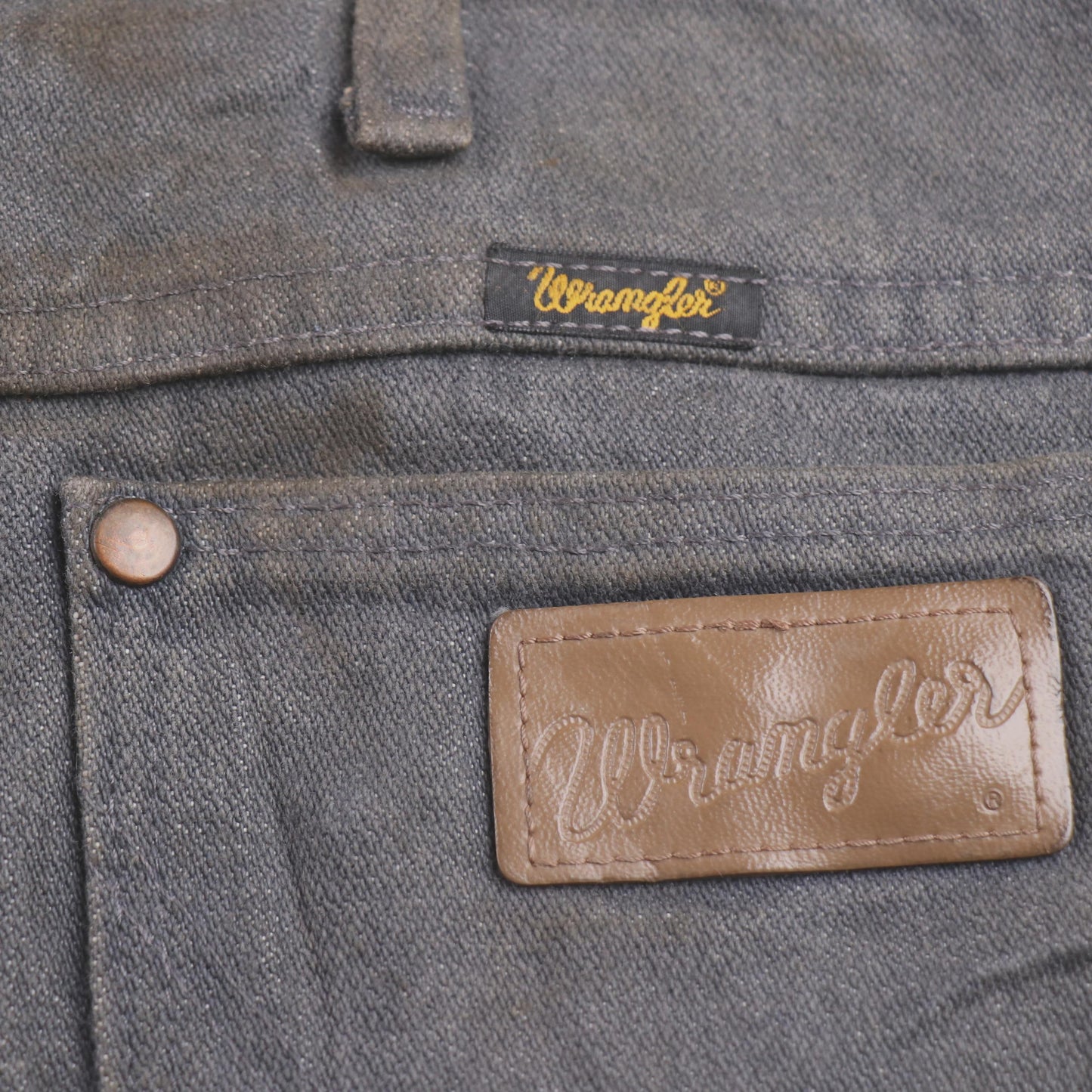 Wrangler W36 L30 Straight Leg Relaxed Fit Grey Denim Jeans