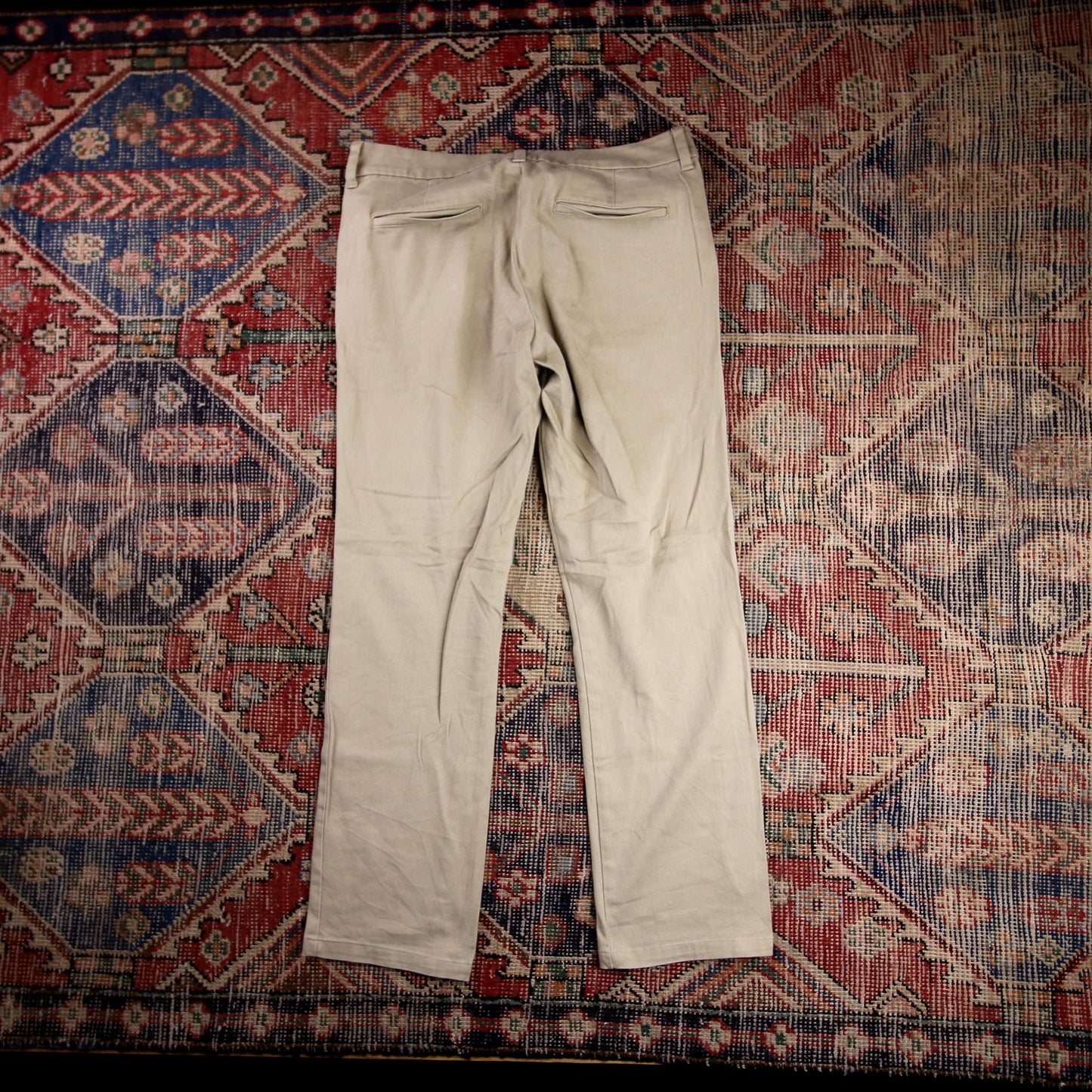 Dickies W30 L27 Straight Leg Beige Cotton Blend Trousers