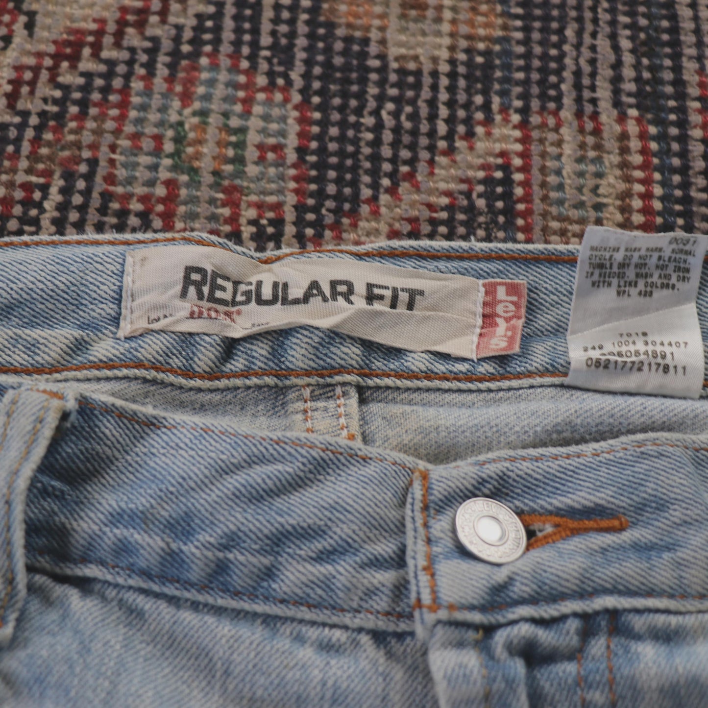 Levi's 505 W38 L27 Straight Leg Regular Fit Blue Denim Jeans