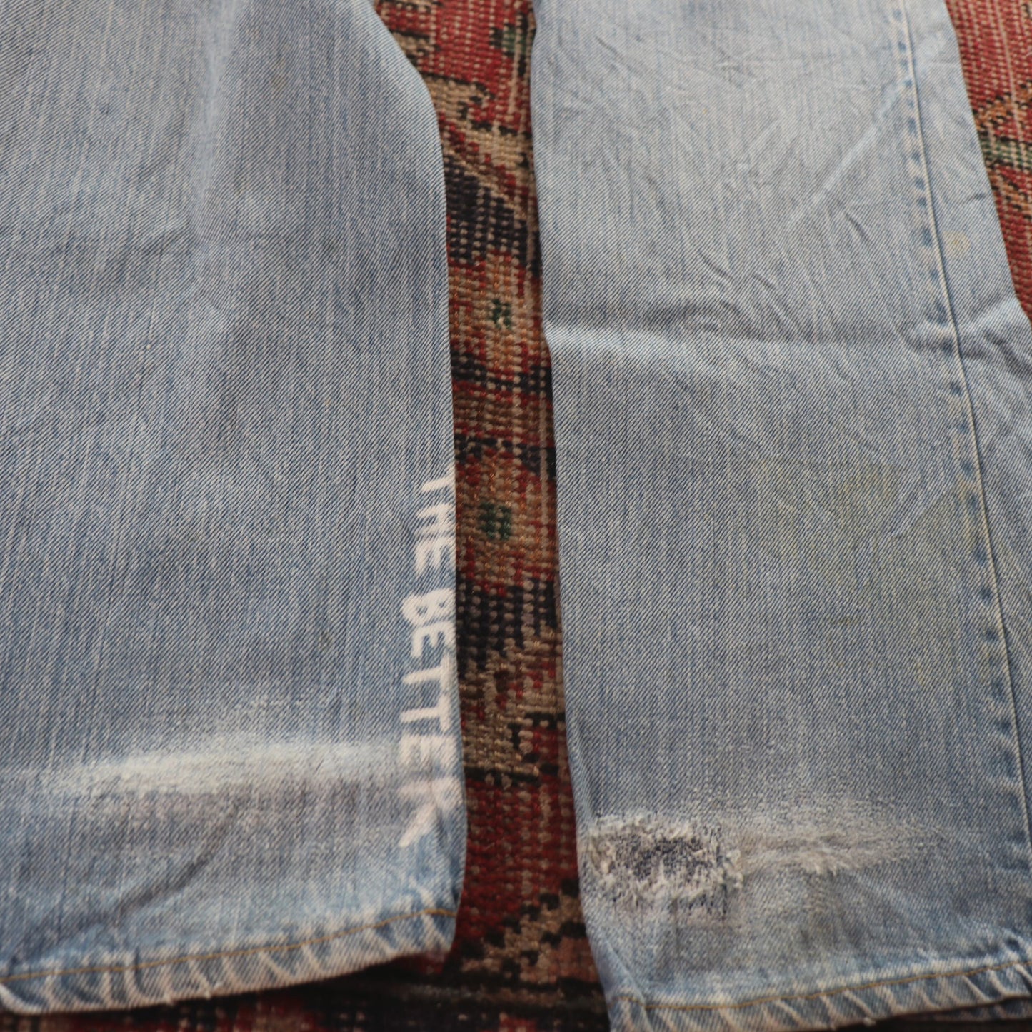 Levi's 501 Orange Tab W26 L34 Original Fit Blue Denim Jeans