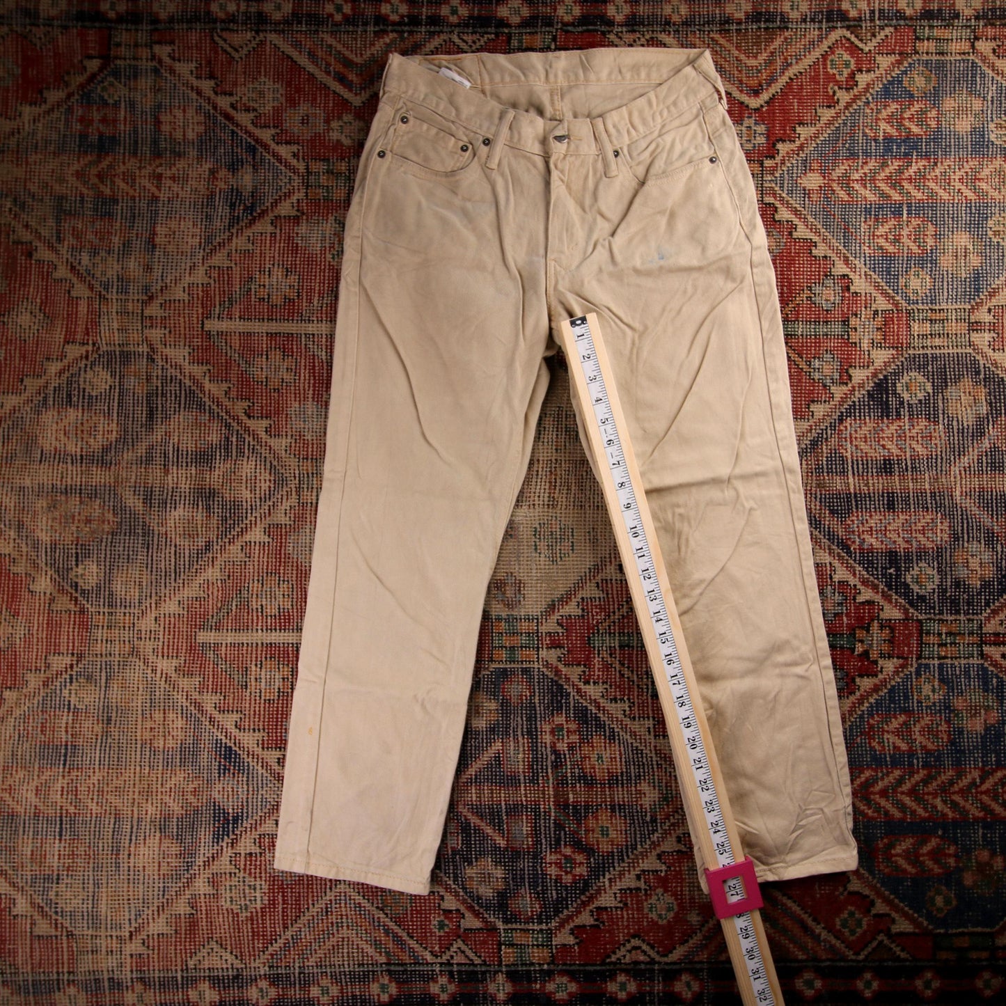 Levi's 541 W30 L27 Tapered Leg Beige Denim Jeans