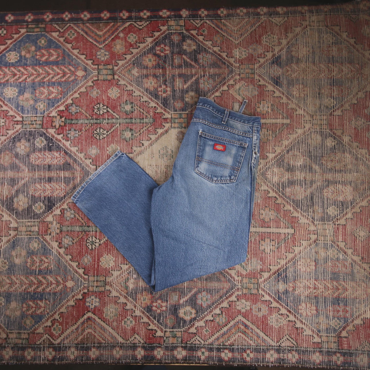 Dickies W36 L28 Straight Leg Blue Denim Jeans