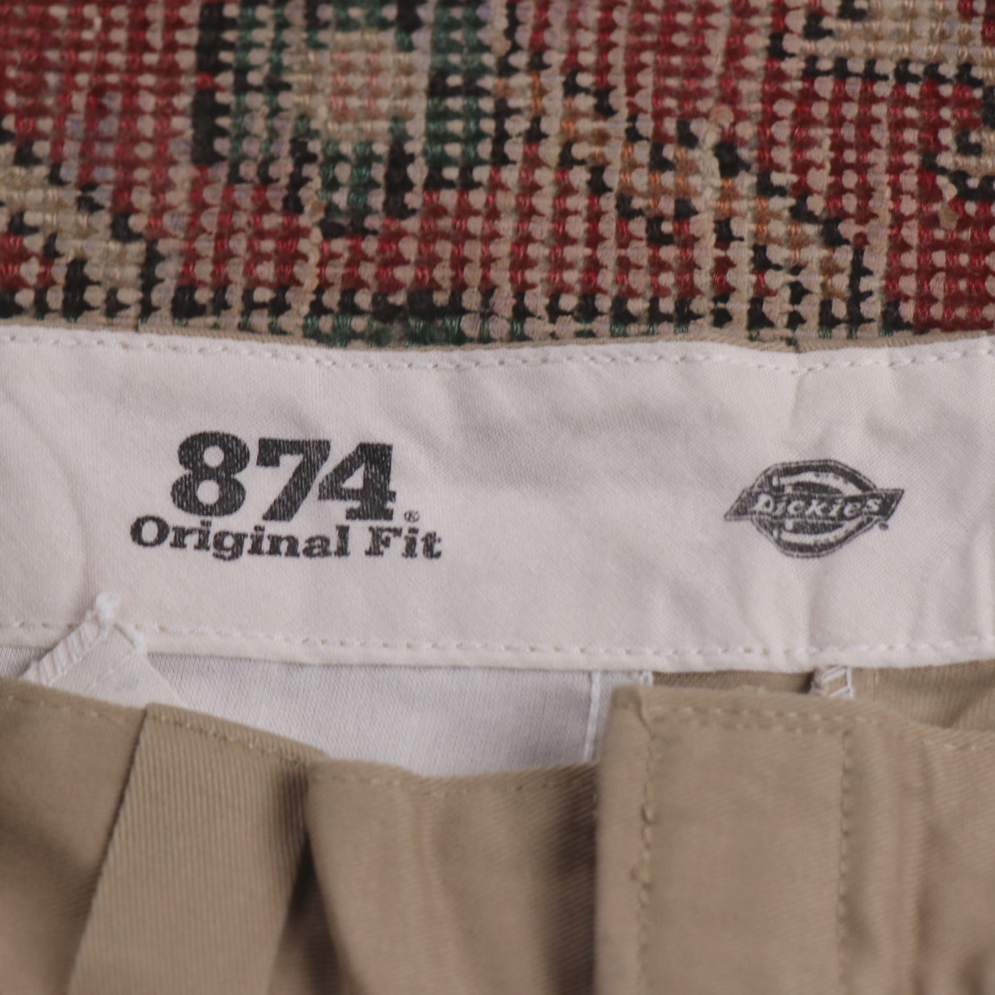 Dickies W28 L28 Straight Leg Beige Cotton Blend Trousers