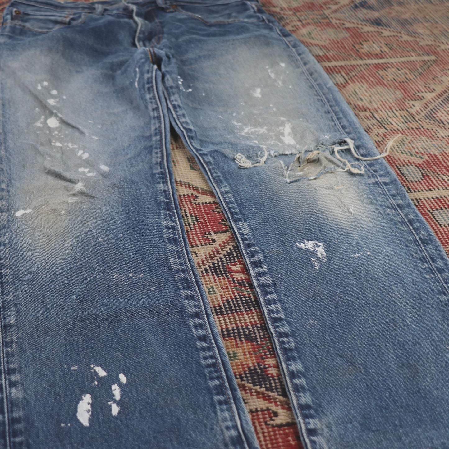 Levi's W30 L30 Straight Leg Classic Ripped Style Blue Denim Jeans