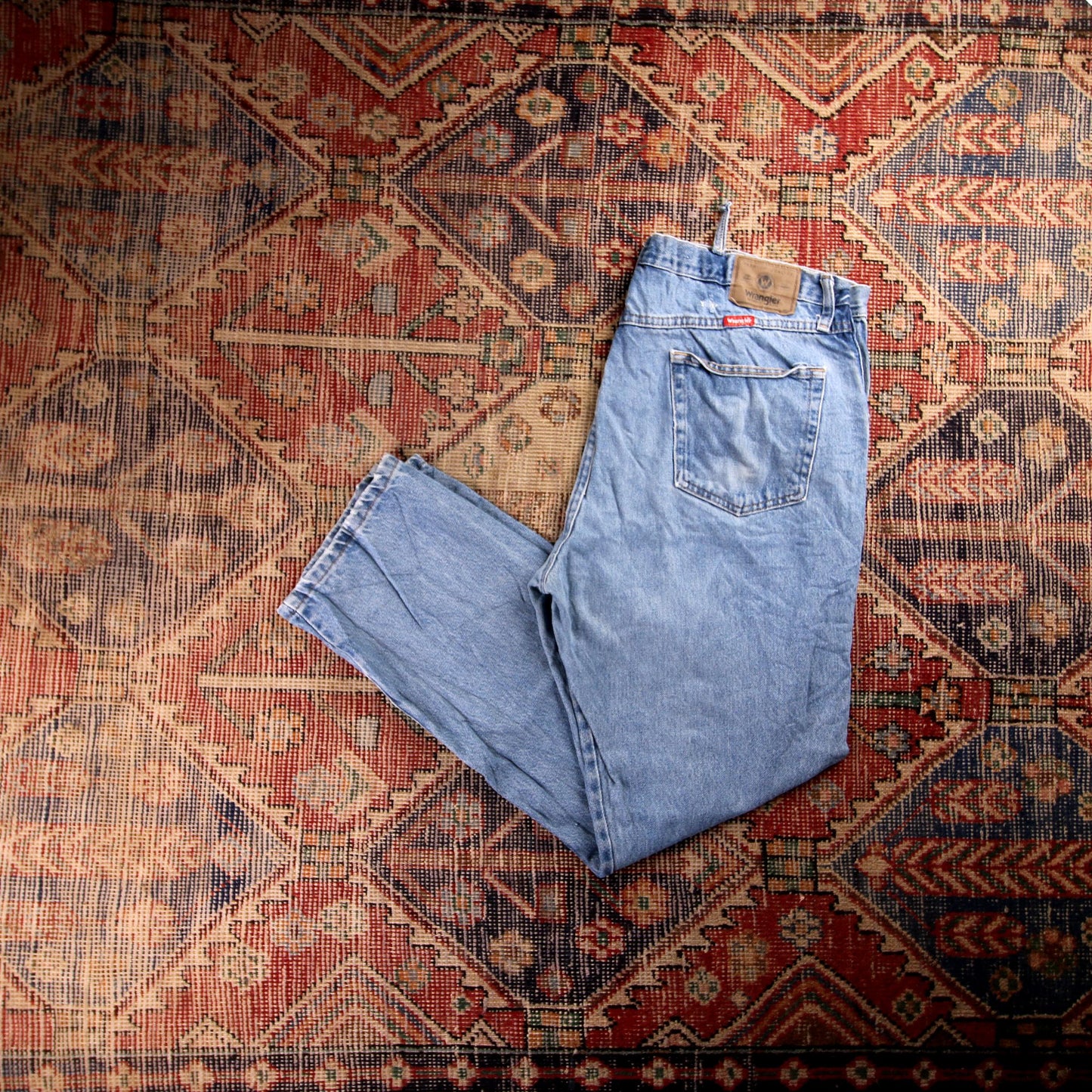 Wrangler W40 L31 Relaxed Blue Denim Jeans