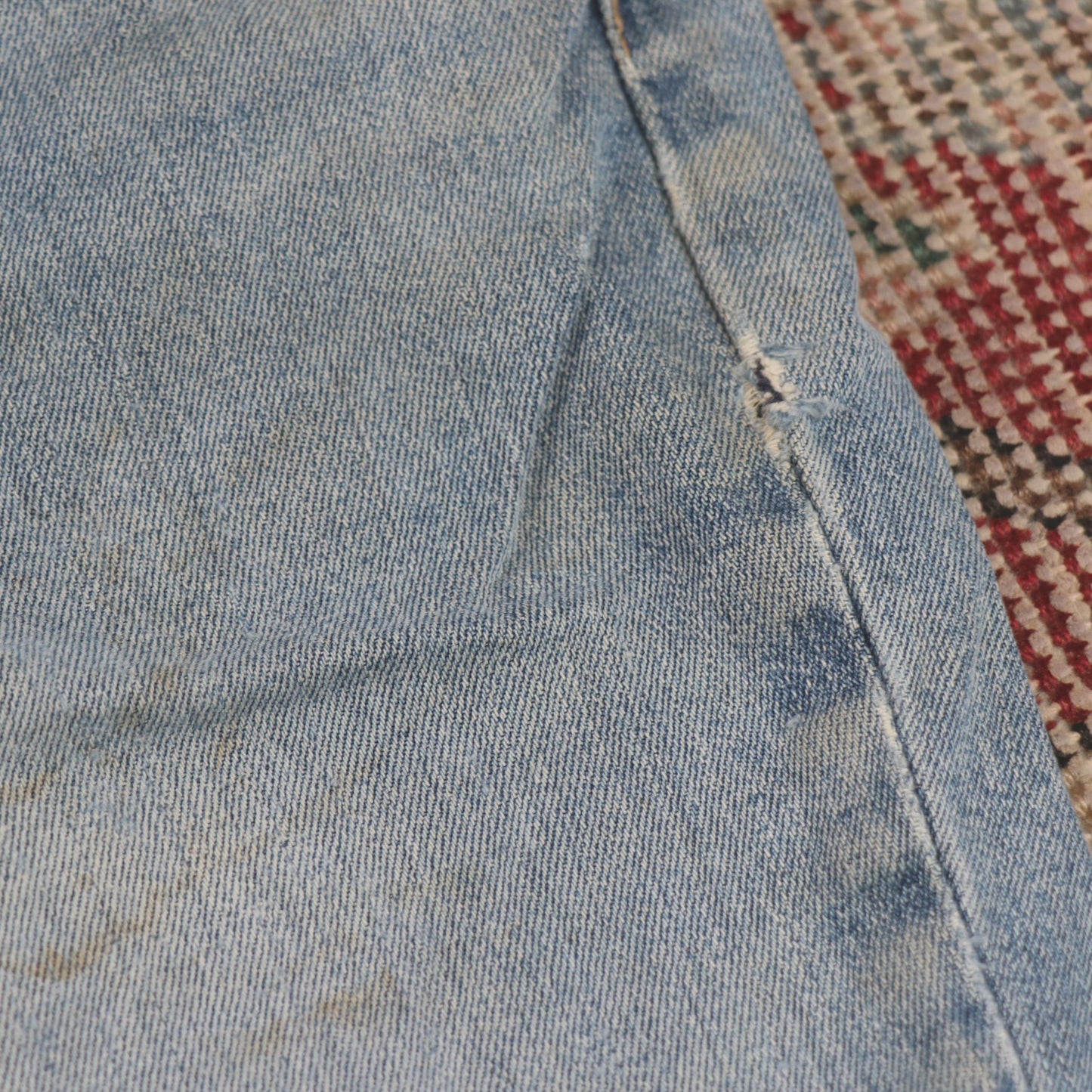 Levi's W30 L27 Straight Leg Classic Ripped Style Blue Denim Jeans