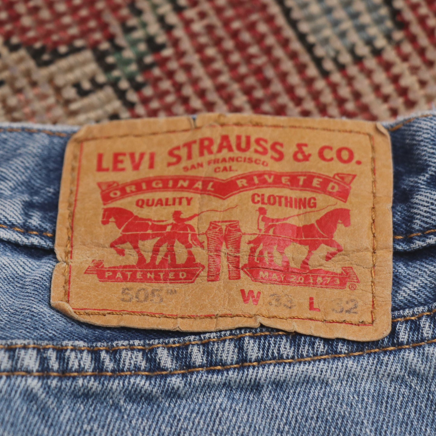 Levi's 505 W32 L30 Straight Leg Regular Fit Blue Denim Jeans
