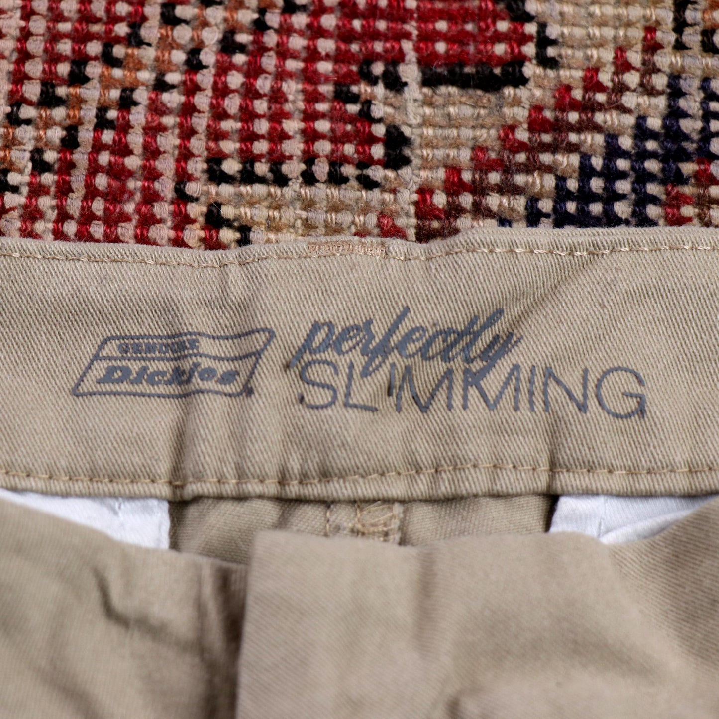 Dickies W30 L27 Straight Leg Beige Cotton Blend Trousers