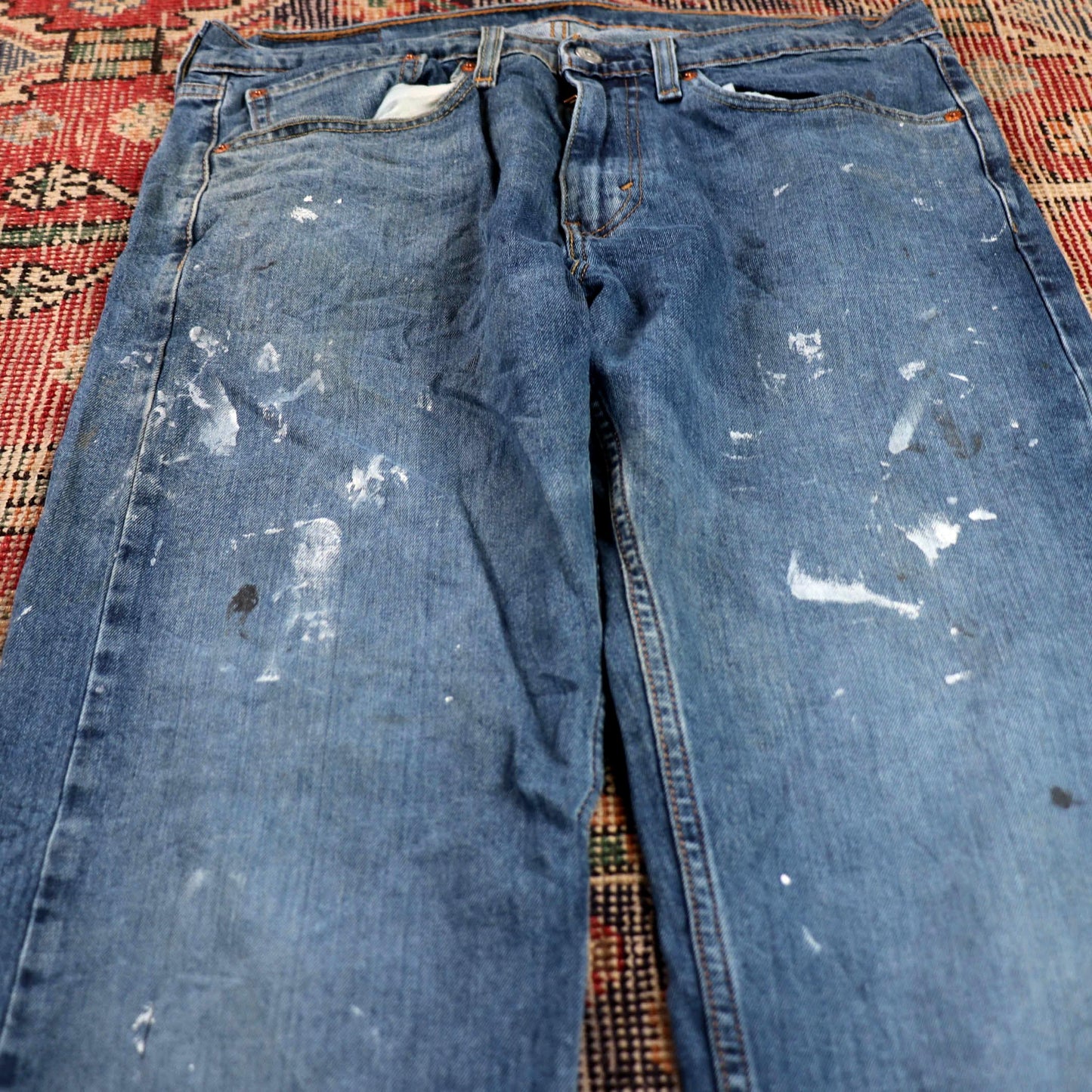 Levi's 505 W34 L30 Straight Leg Regular Fit Blue Denim Jeans