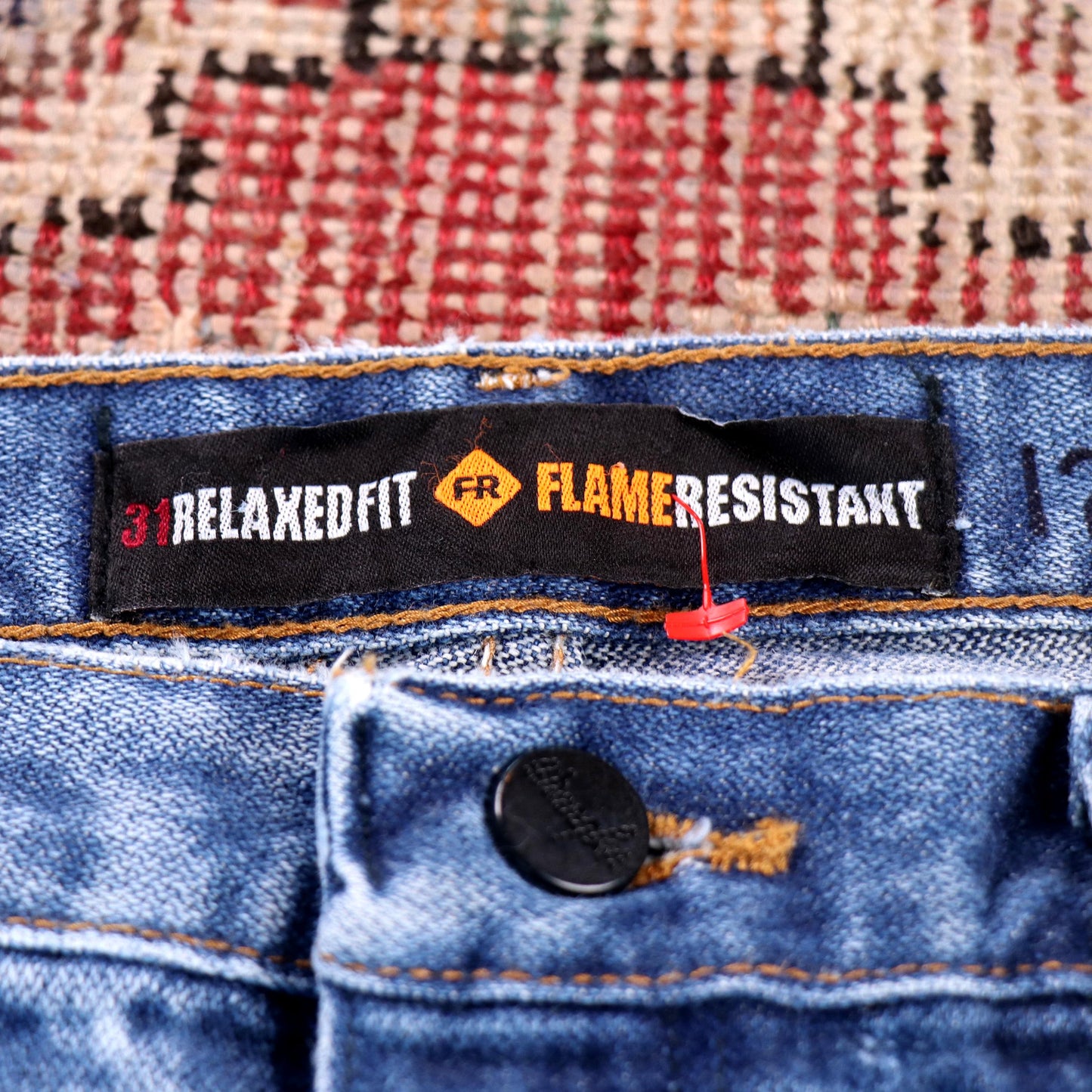 Wrangler W34 L34 Straight Leg Relaxed Fit Blue Denim Jeans