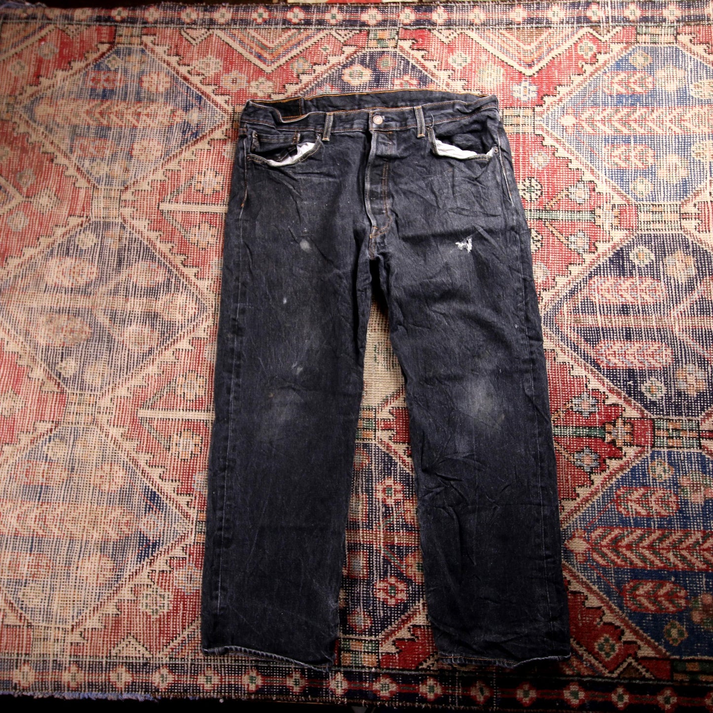 Levi's 501 W36 L27 Original Fit Black Denim Jeans