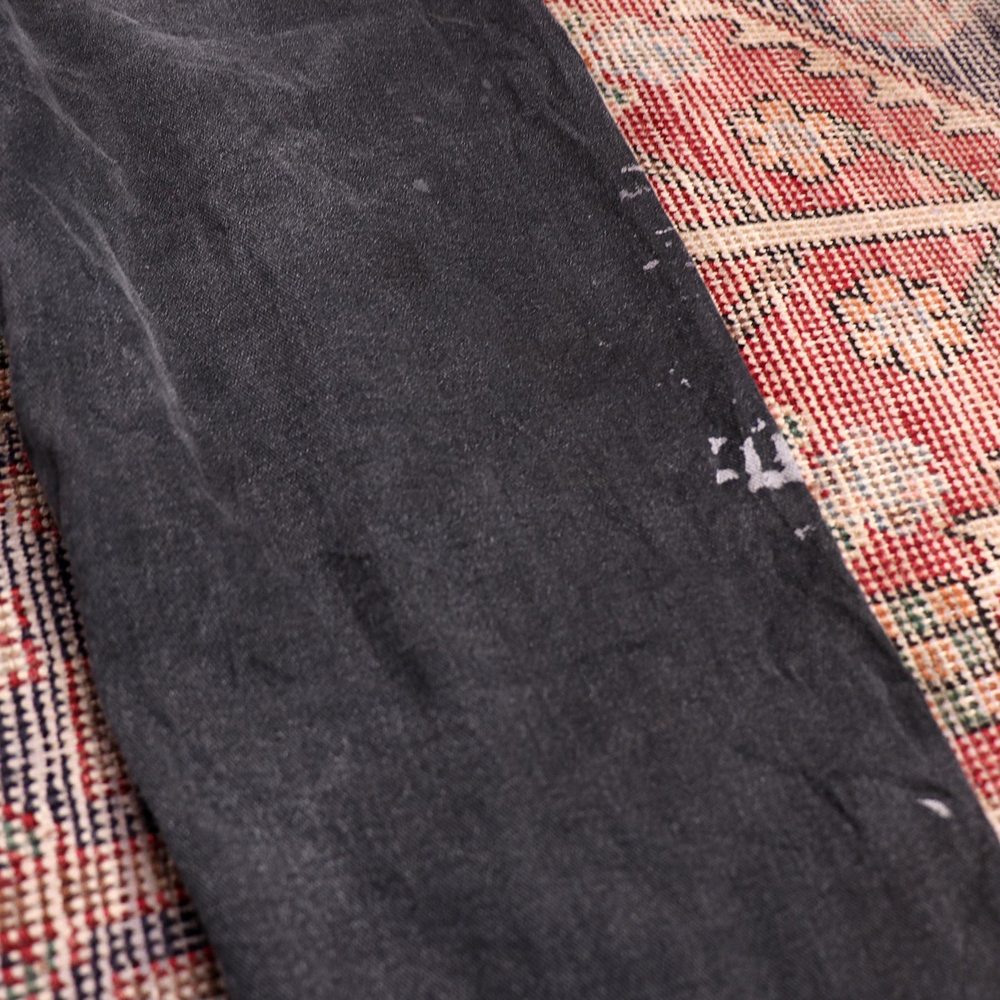Lee W32 L32 Straight Leg Relaxed Fit Black Denim Jeans