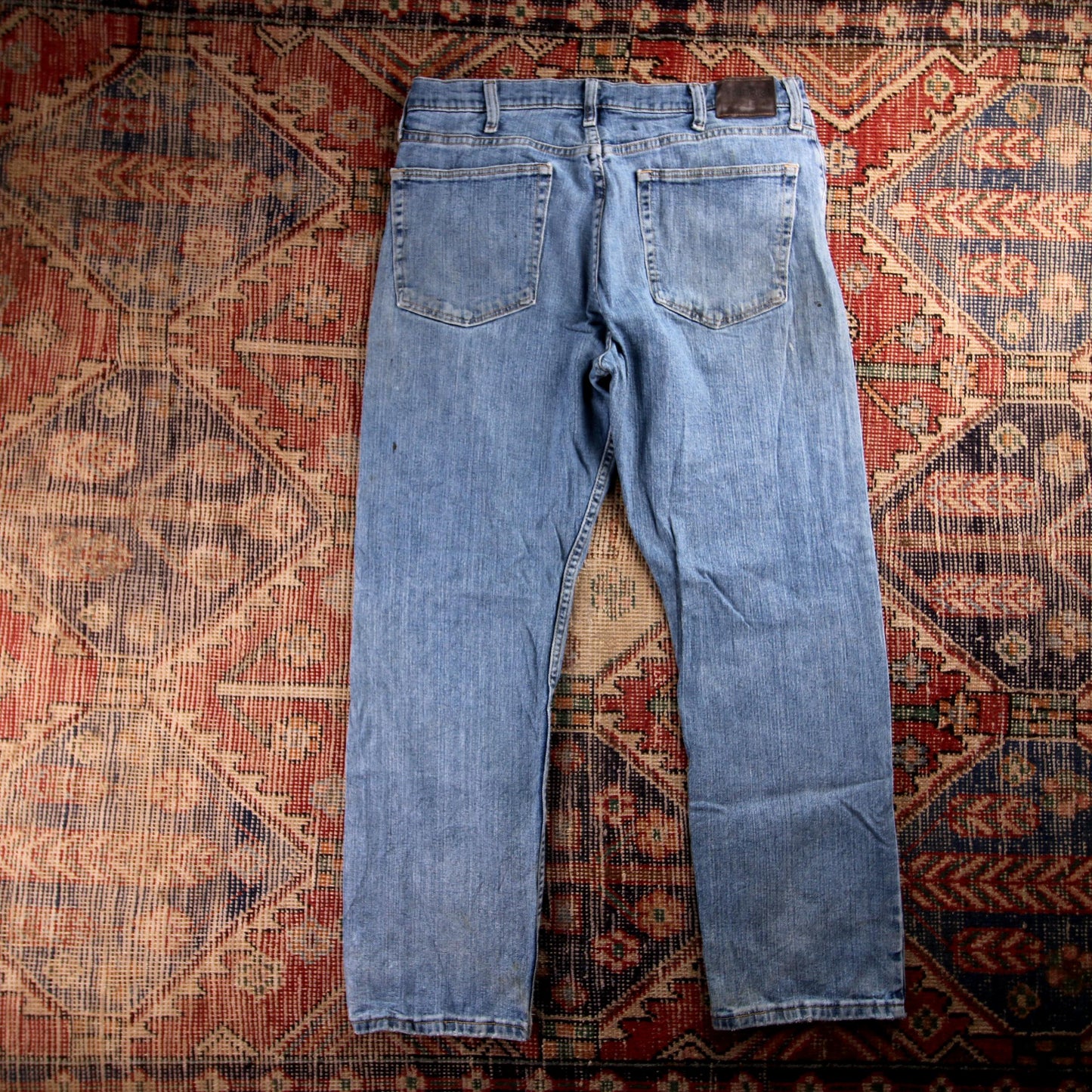 Wrangler W34 L29 Straight Classic Ripped Style Blue Denim Jeans