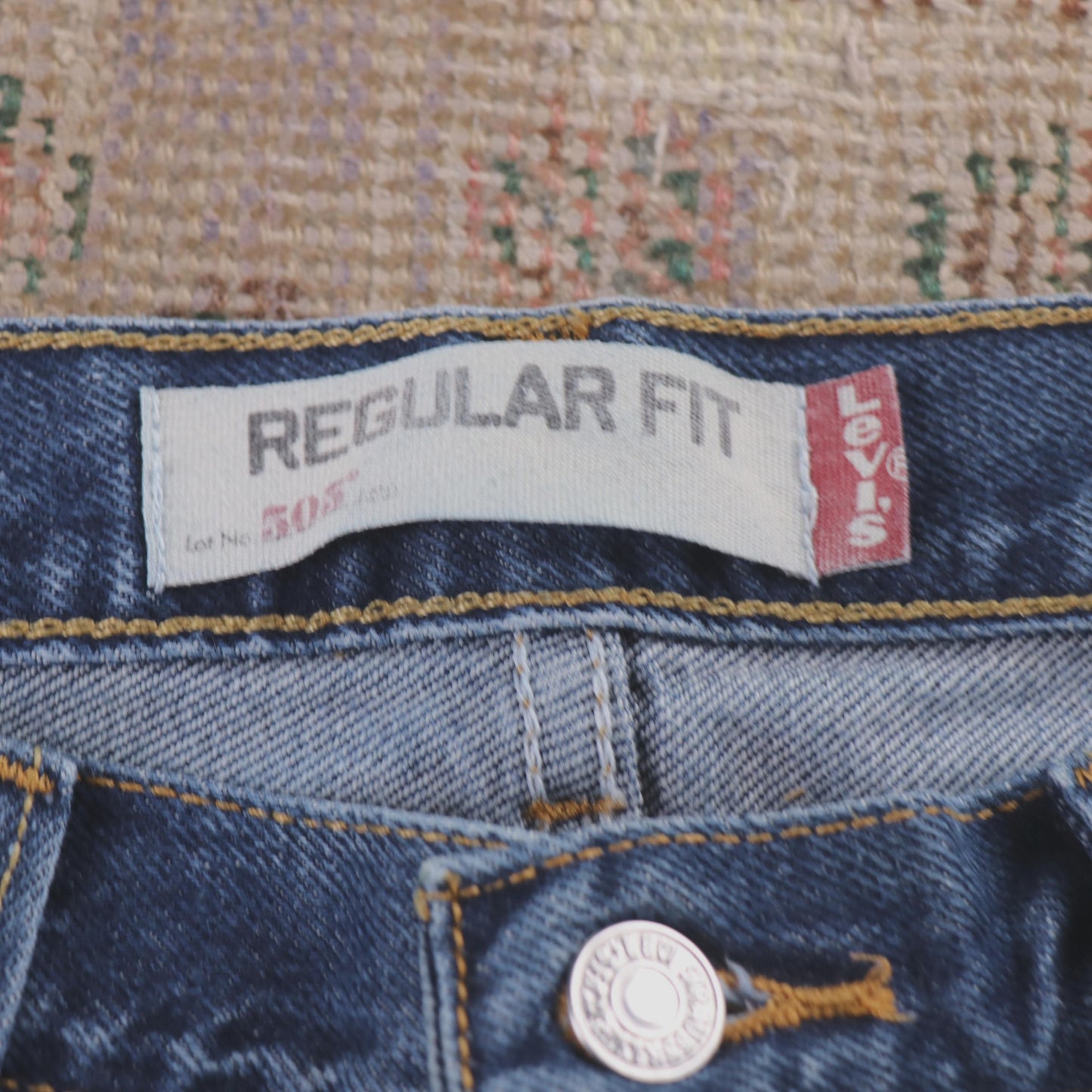 Levi's 505 W30 L35 Straight Leg Regular Fit Blue Denim Jeans
