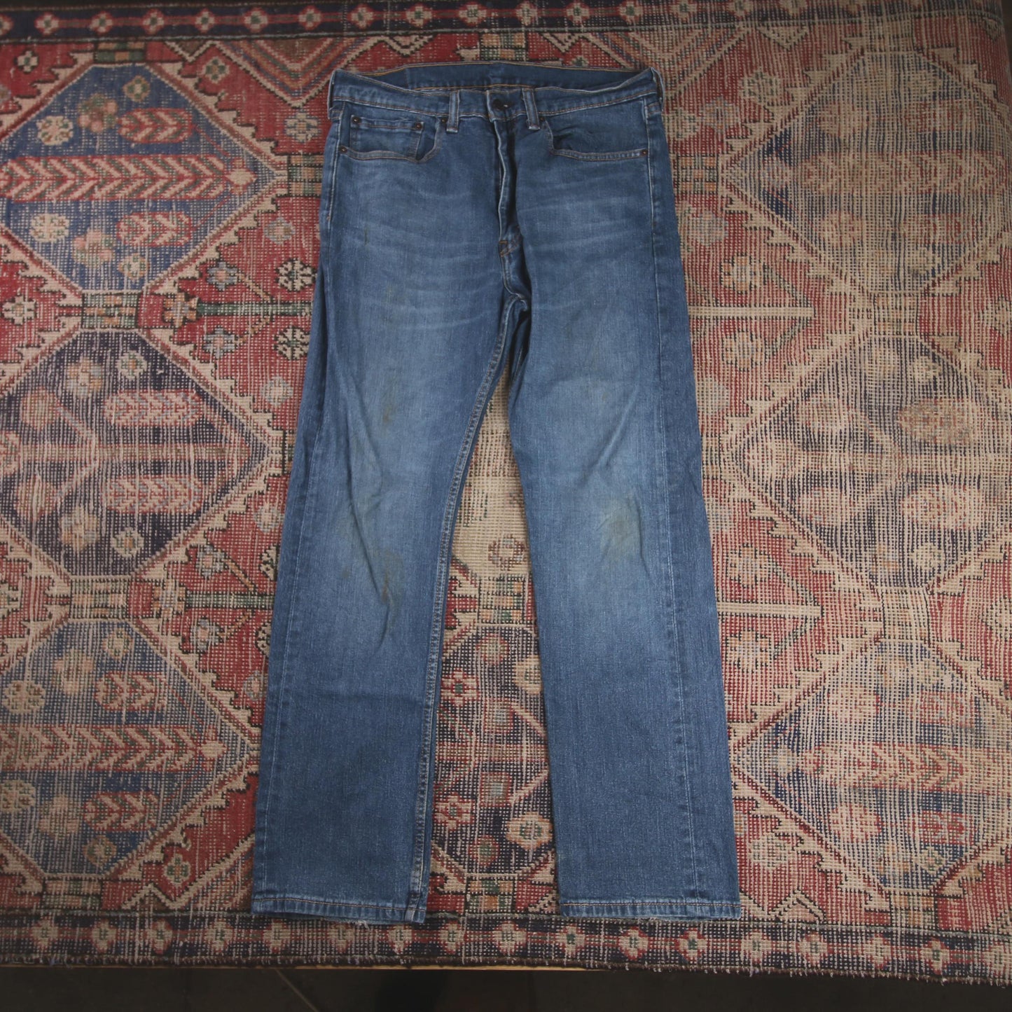 Levi's 505 W32 L30 Straight Leg Regular Fit Blue Denim Jeans