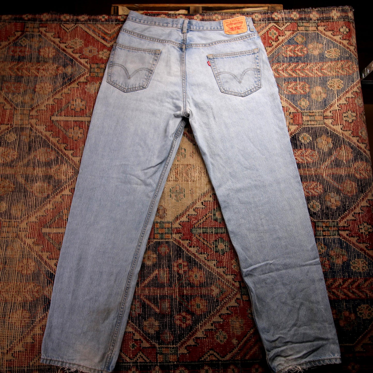 Levi's 550 W36 L33 Tapered Leg Relaxed Fit Blue Denim Jeans