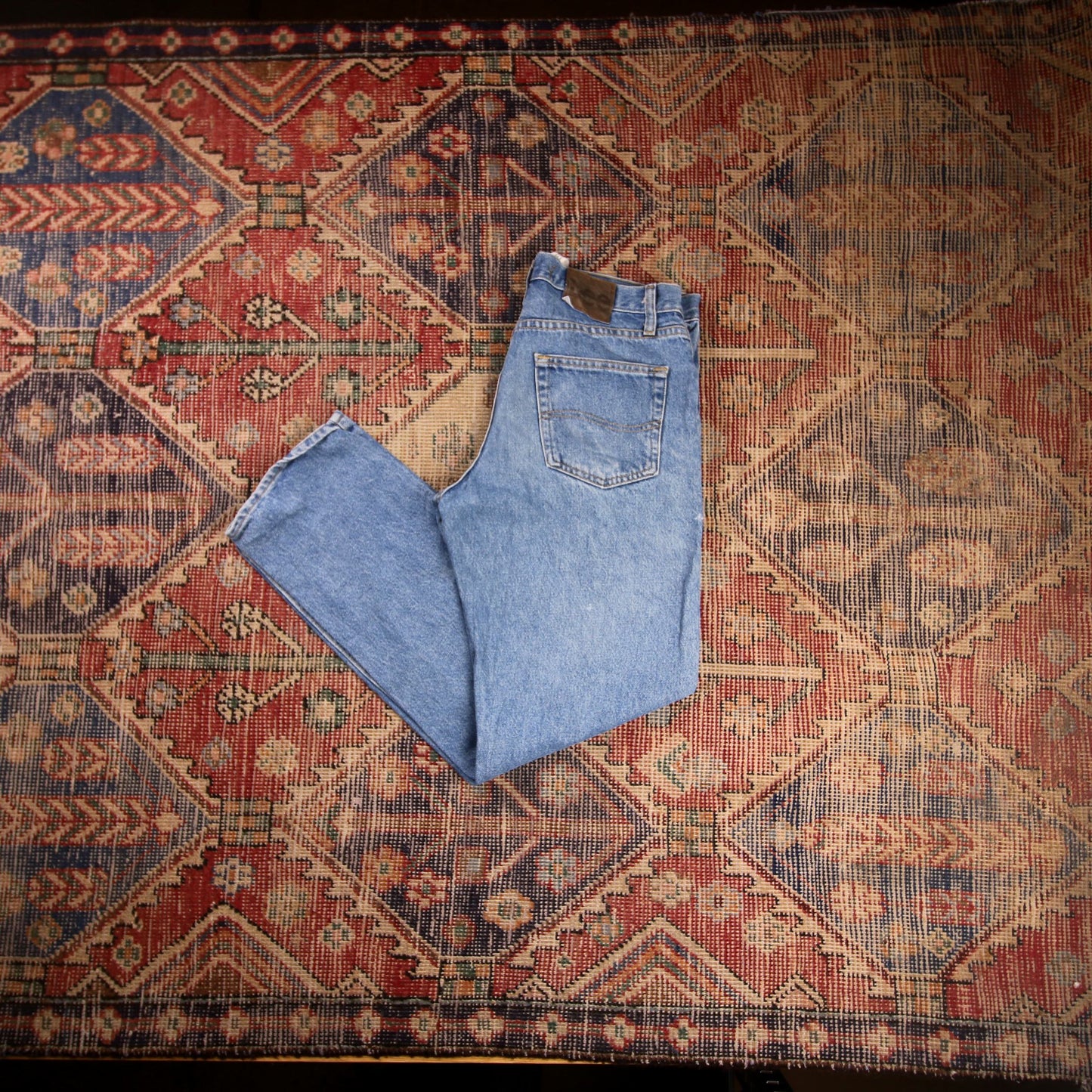 Lee W30 L29 Straight Leg Relaxed Fit Blue Denim Jeans