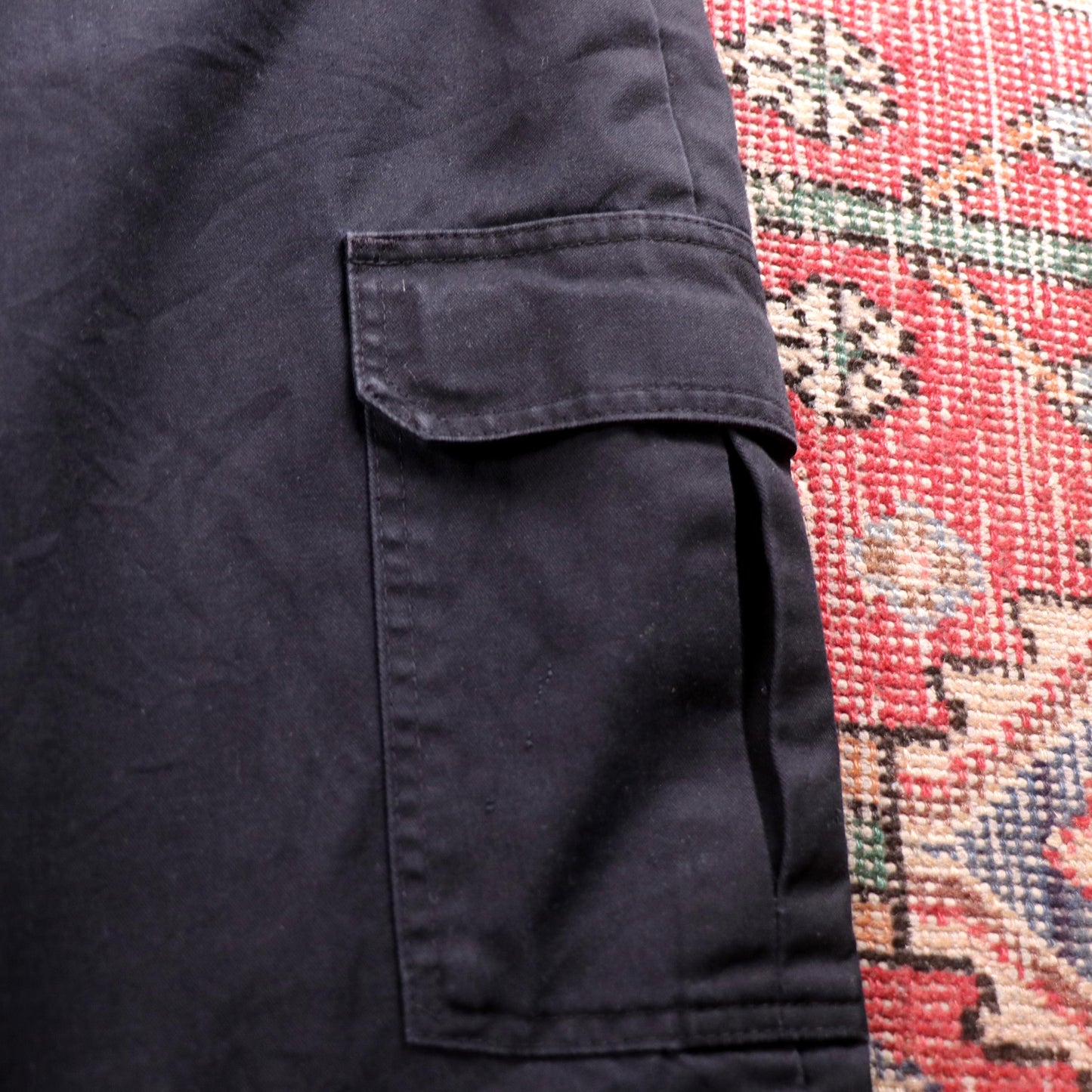 Dickies W36 L27 Cargo Black Cotton Blend Trousers