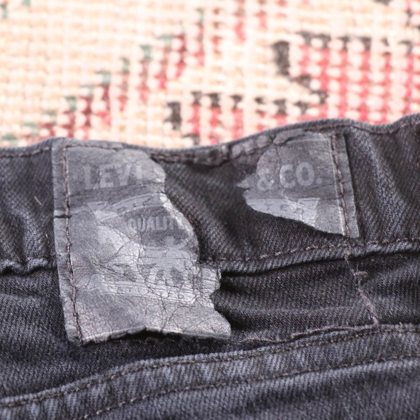 Levi's Red Tab W30 L29 Straight Leg Black Denim Jeans
