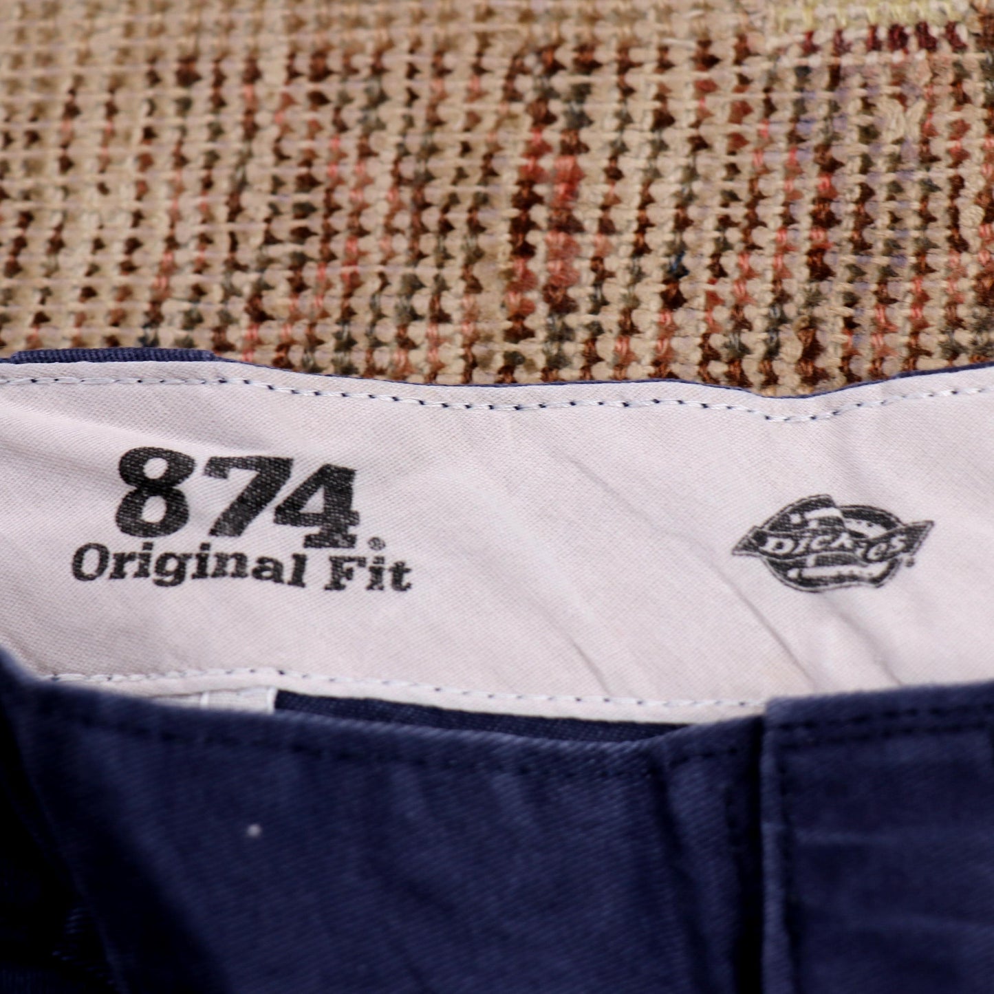 Dickies 874 W38 L30 Straight Leg Blue Cotton Blend Trousers