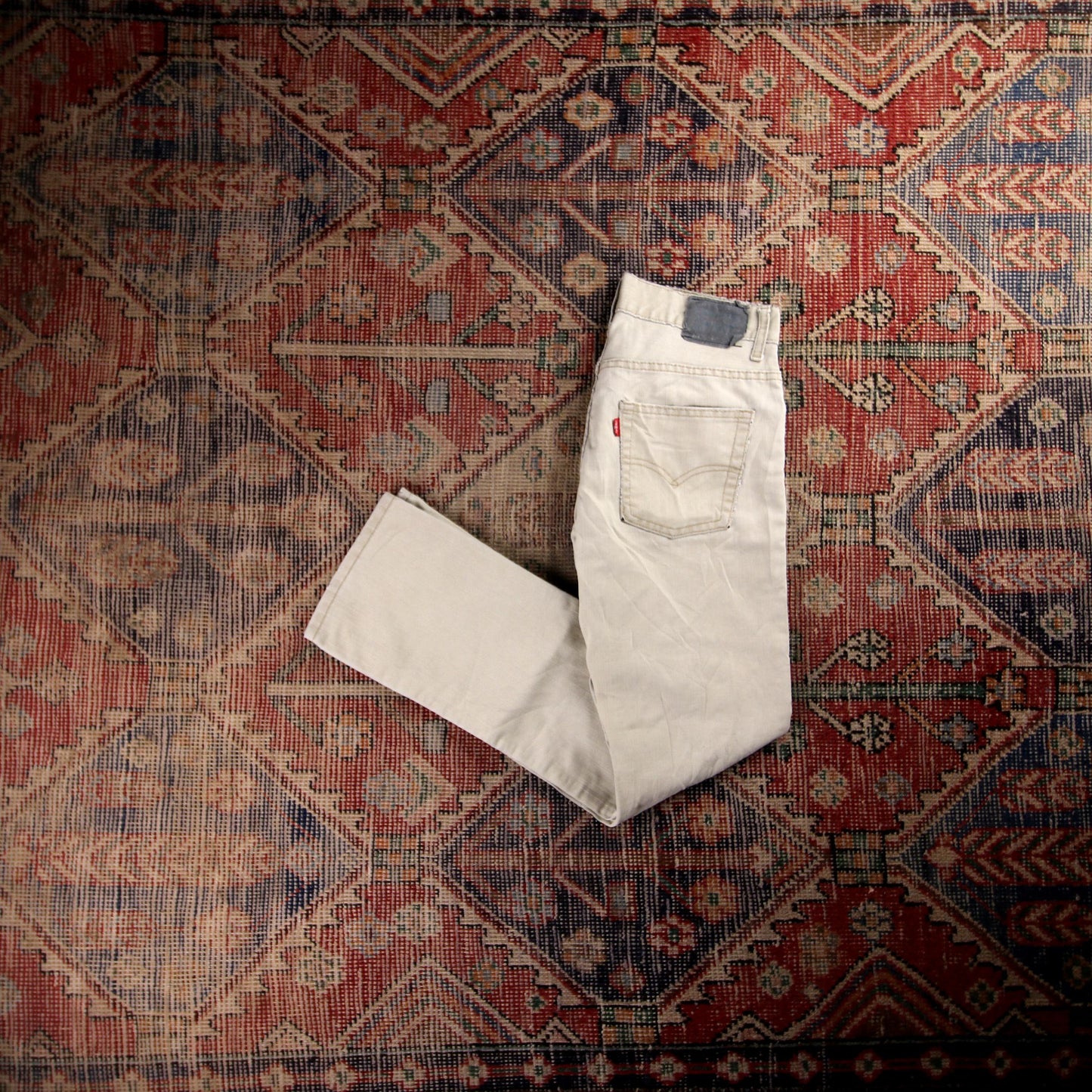 Levi's W28 L28 Straight Beige Denim Jeans