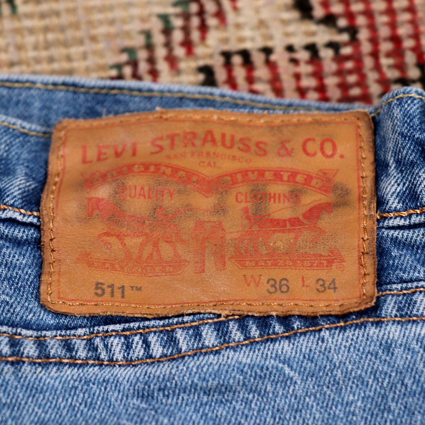 Levi's 511 W36 L33 Slim Fit Blue Denim Jeans